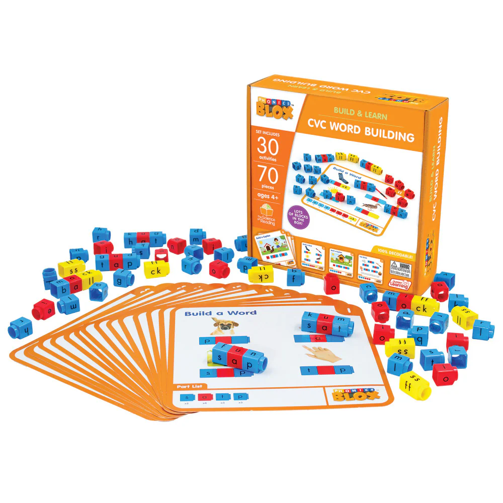 Junior Learning Rainbow Phonics Blox - CVC Word Building - Phase 2 for Kids 4+ - Image 2
