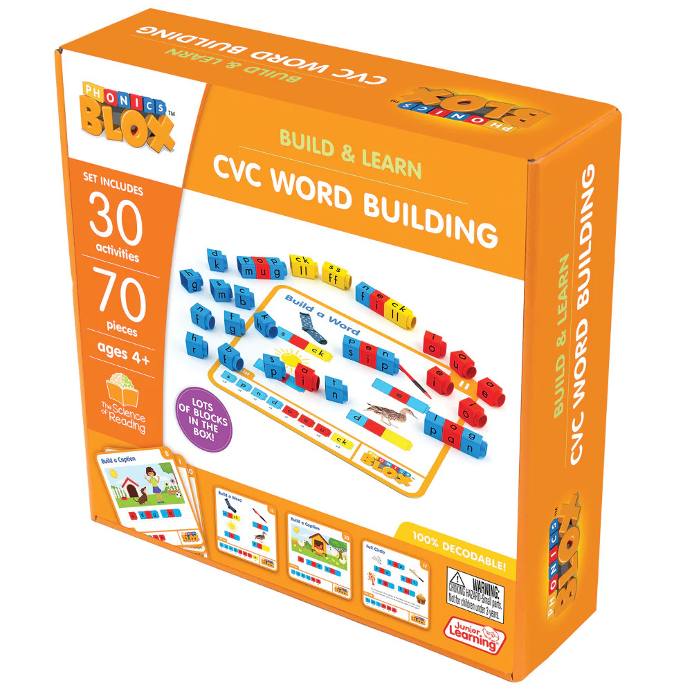 Junior Learning Rainbow Phonics Blox - CVC Word Building - Phase 2 for Kids 4+ - Image 6