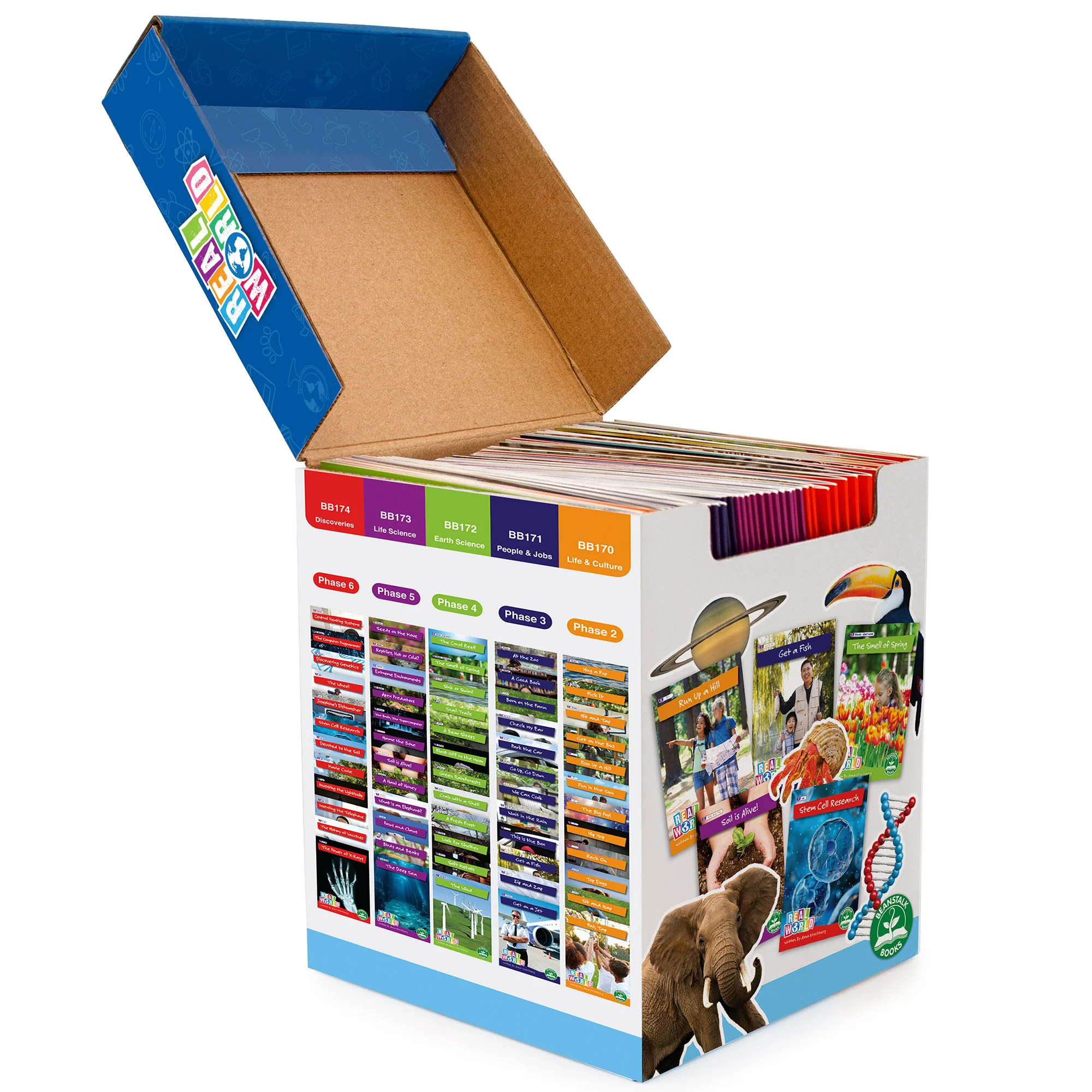Junior Learning: Real World - Phases 2-6, 60-Book Non-Fiction Hi-Lo Decodables Set - Image 3