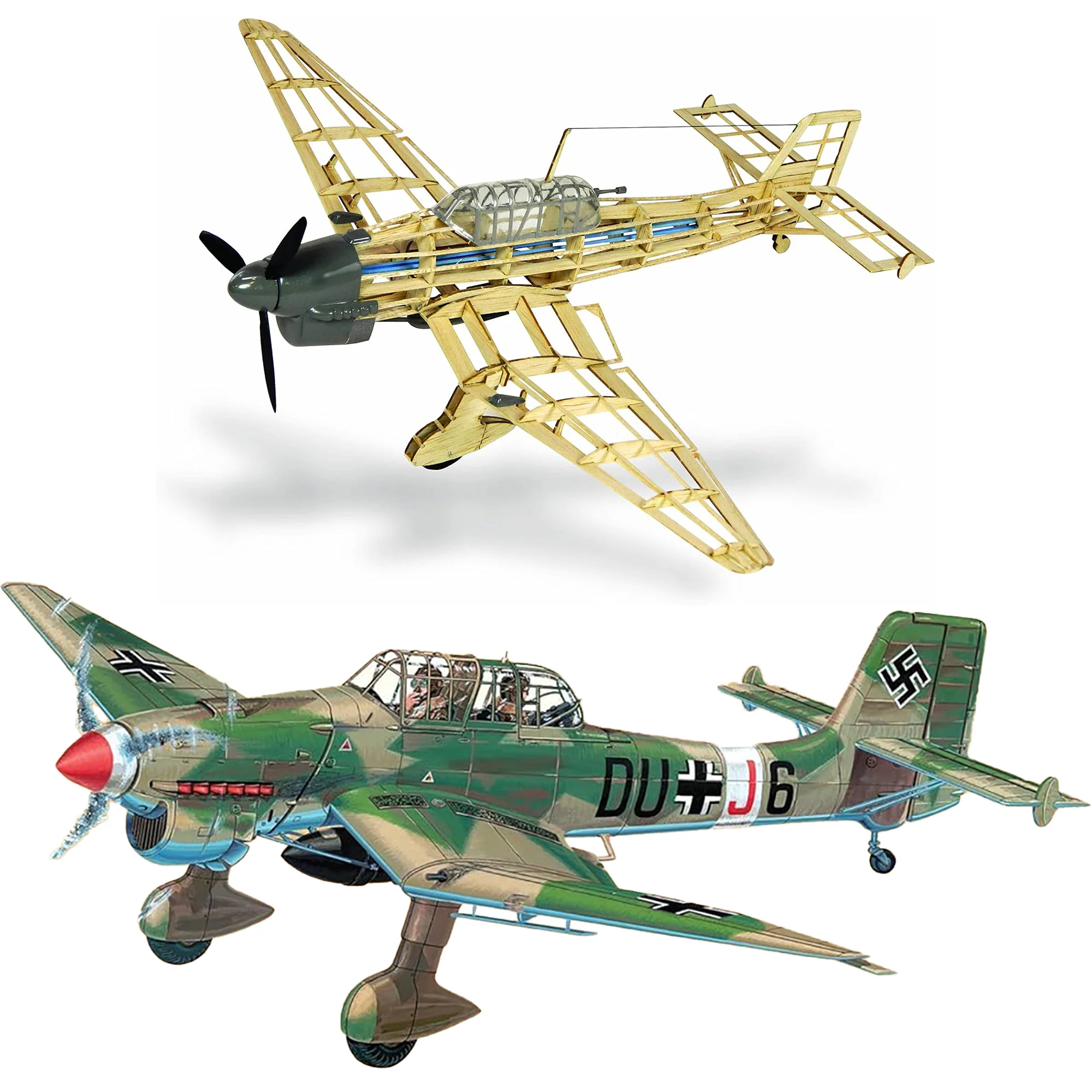 Guillow's Junkers JU 87-B Stuka Flying Model Kit 34-Inch Wingspan - Image 4