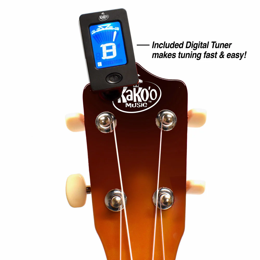 KaKo'o Sunburst 21" Professional Wooden Ukulele Set - Image 3