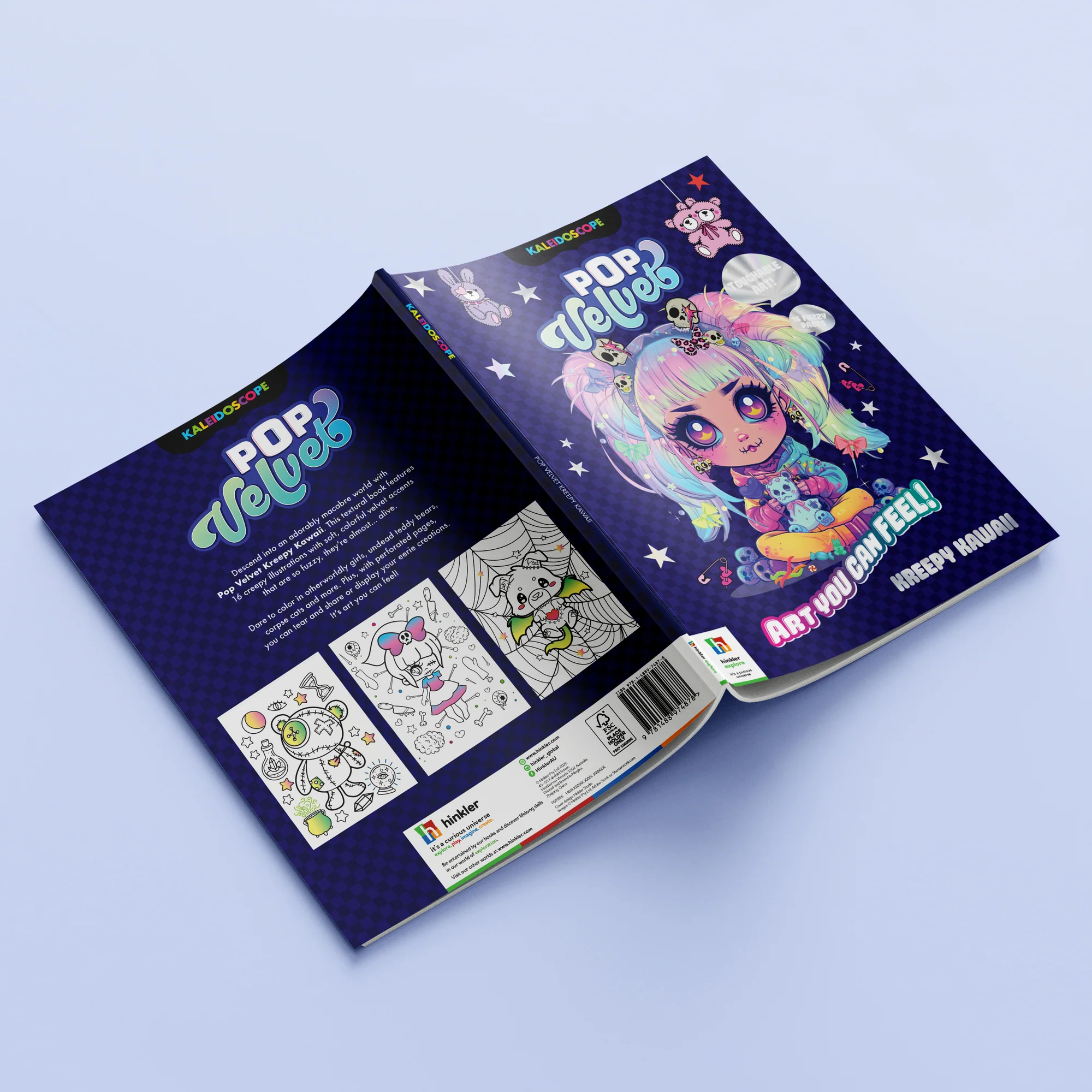 Kaleidoscope Pop Velvet Coloring Book - Kreepy Kawaii 32-Page - Image 5