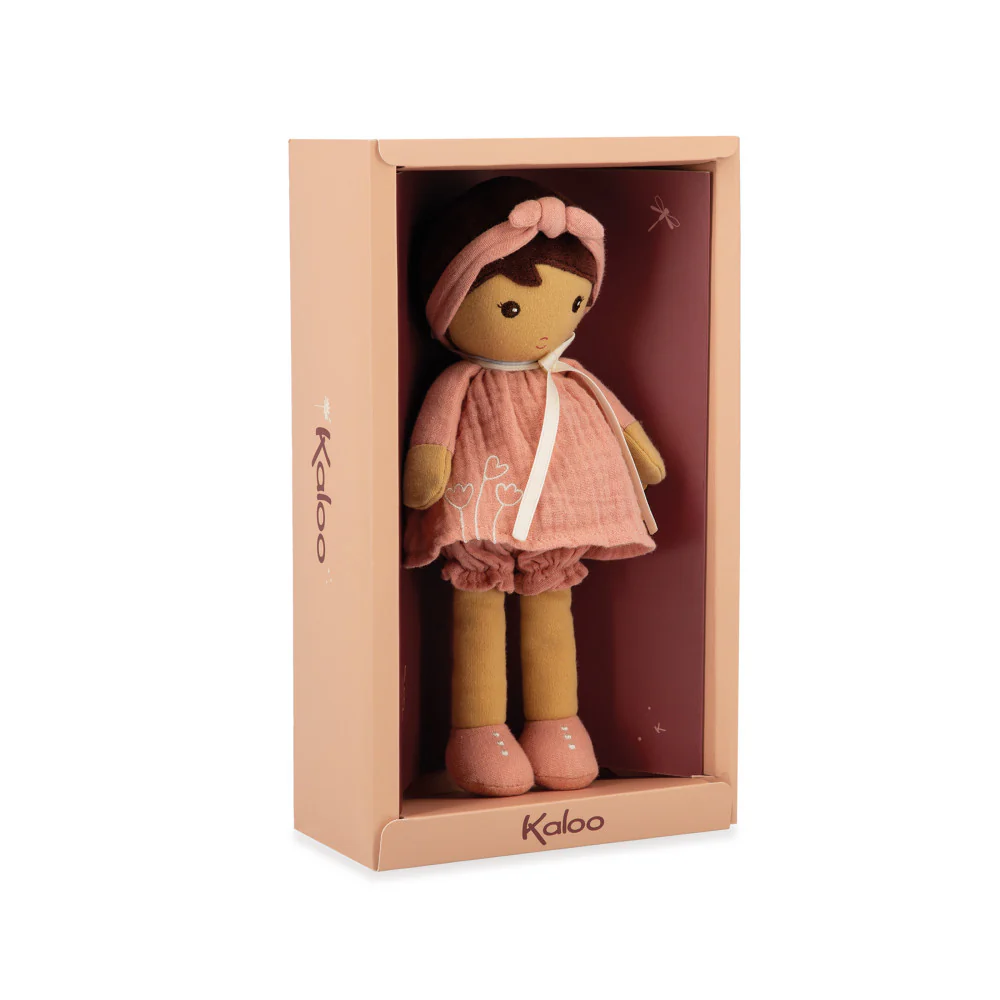 Kaloo Tendresse Amandine Doll, Medium - Maroon Dress - Image 2