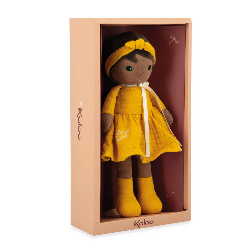 Kaloo Tendresse Large Naomie Doll - Colorful Muslin Dress - Image 3
