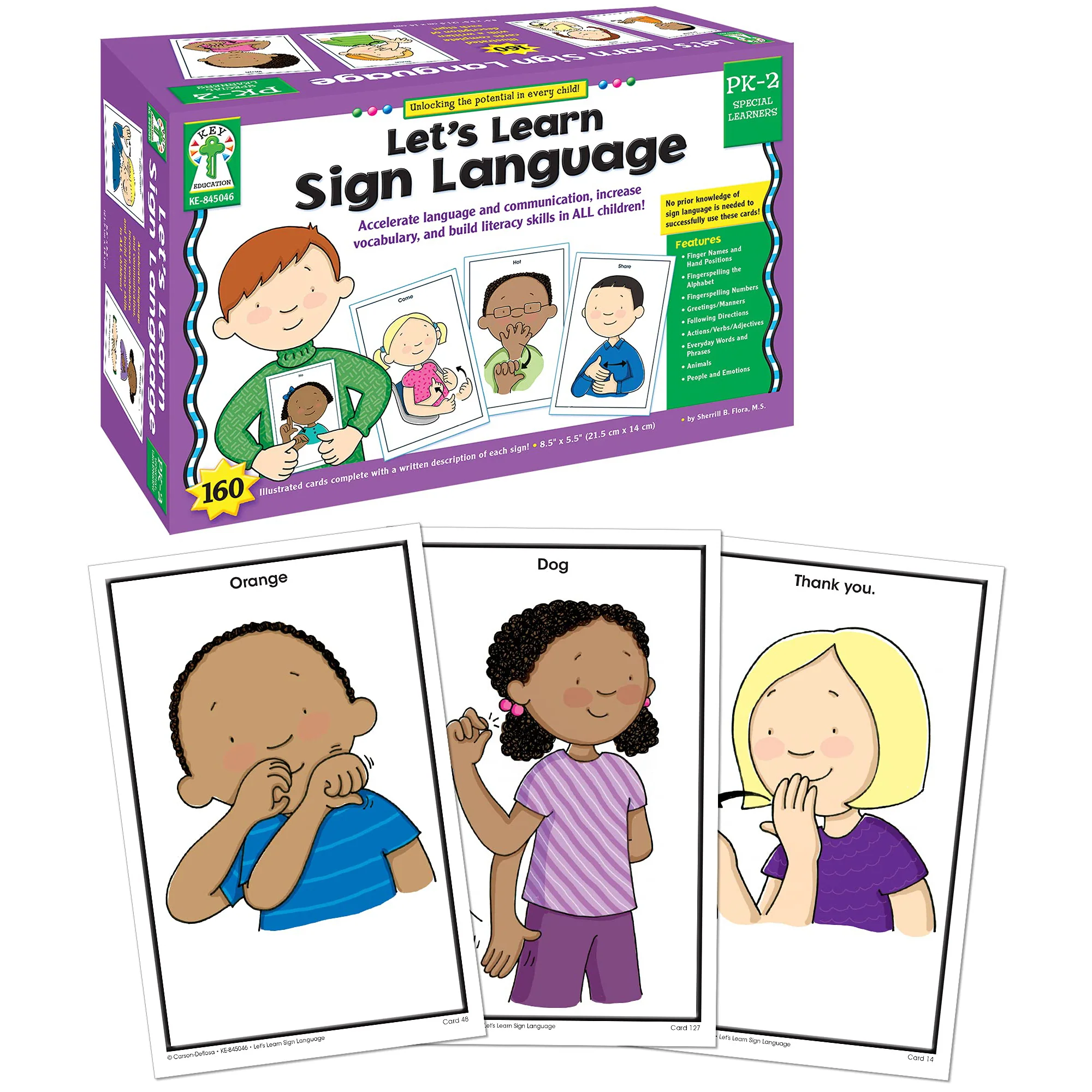 Key Education Publishing Let's Learn Sign Language Learning Cards - Image 2