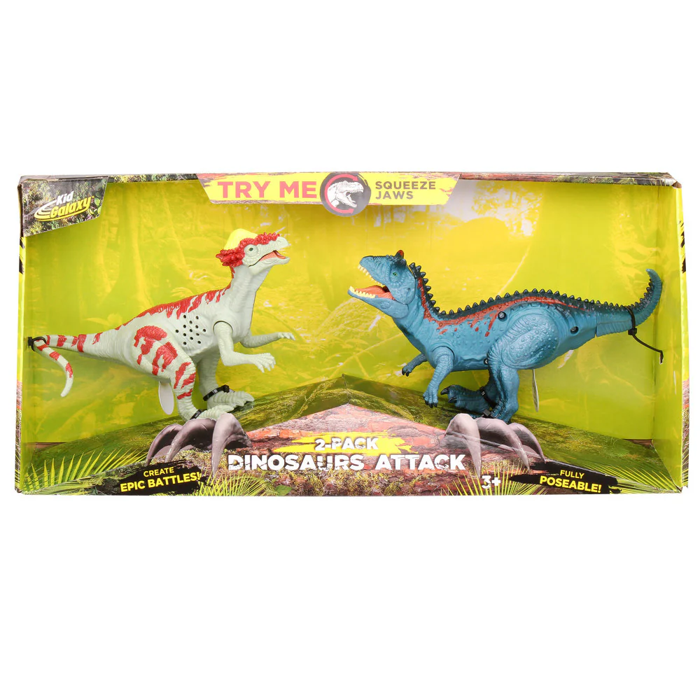 Kid Galaxy Dinosaur Attack Figures: Pachycephalosaurs & Carnosaurs