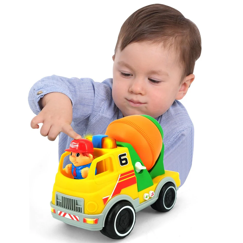Kiddieland Lights & Sounds Motorized Cement Mixer Toy - Image 3