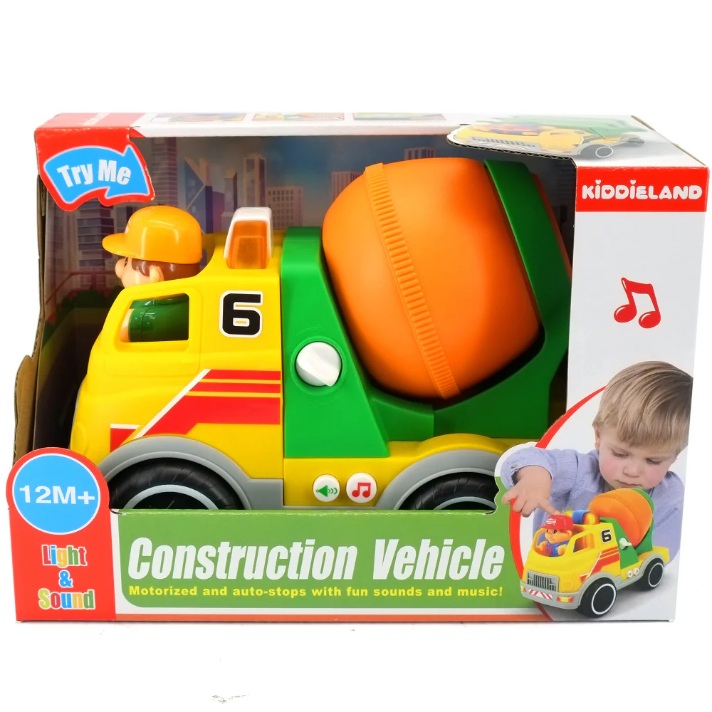 Kiddieland Lights & Sounds Motorized Cement Mixer Toy - Image 4