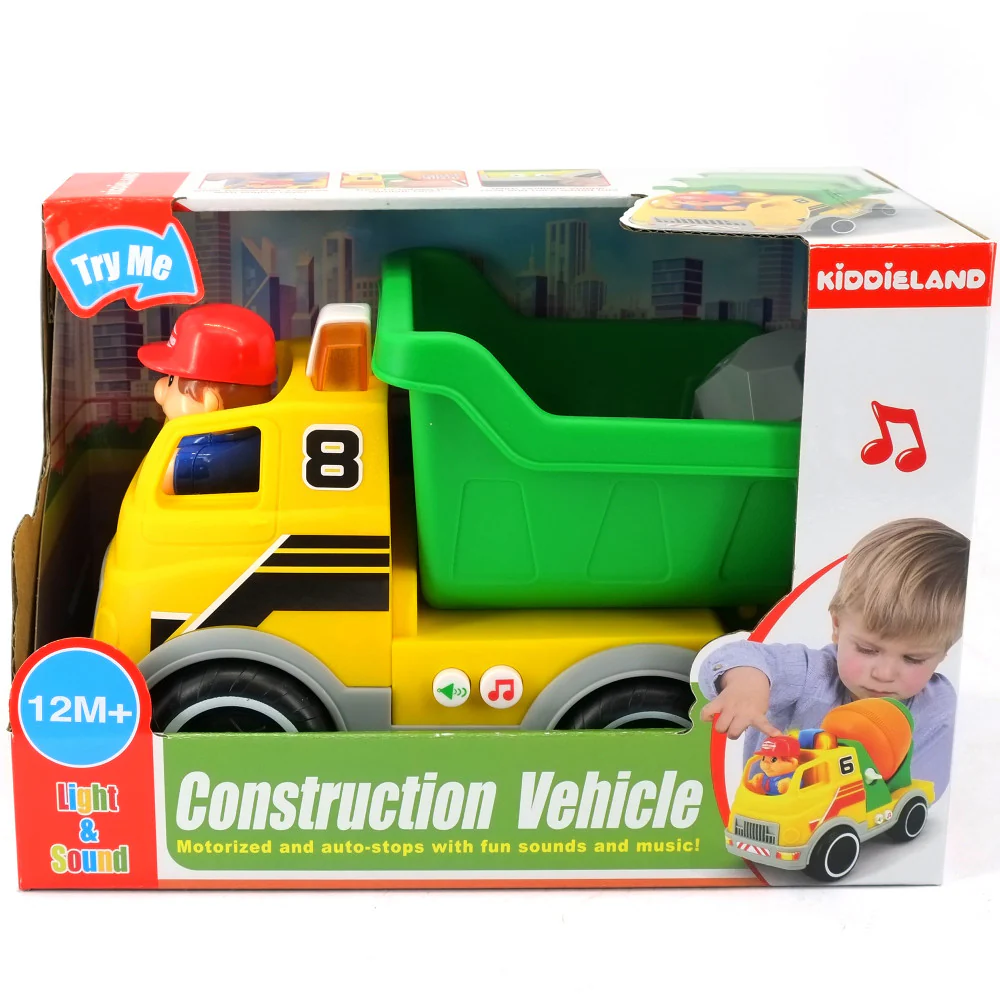 Kiddieland Motorized Light & Sound Dump Truck - Interactive Construction Toy - Image 4