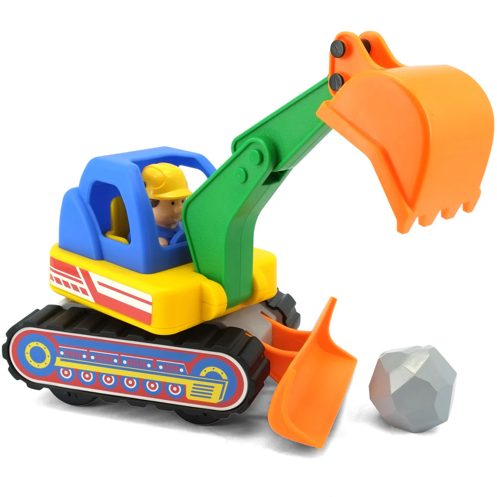 Kiddieland Light & Sound My First Excavator - Motorized Toy with Figure