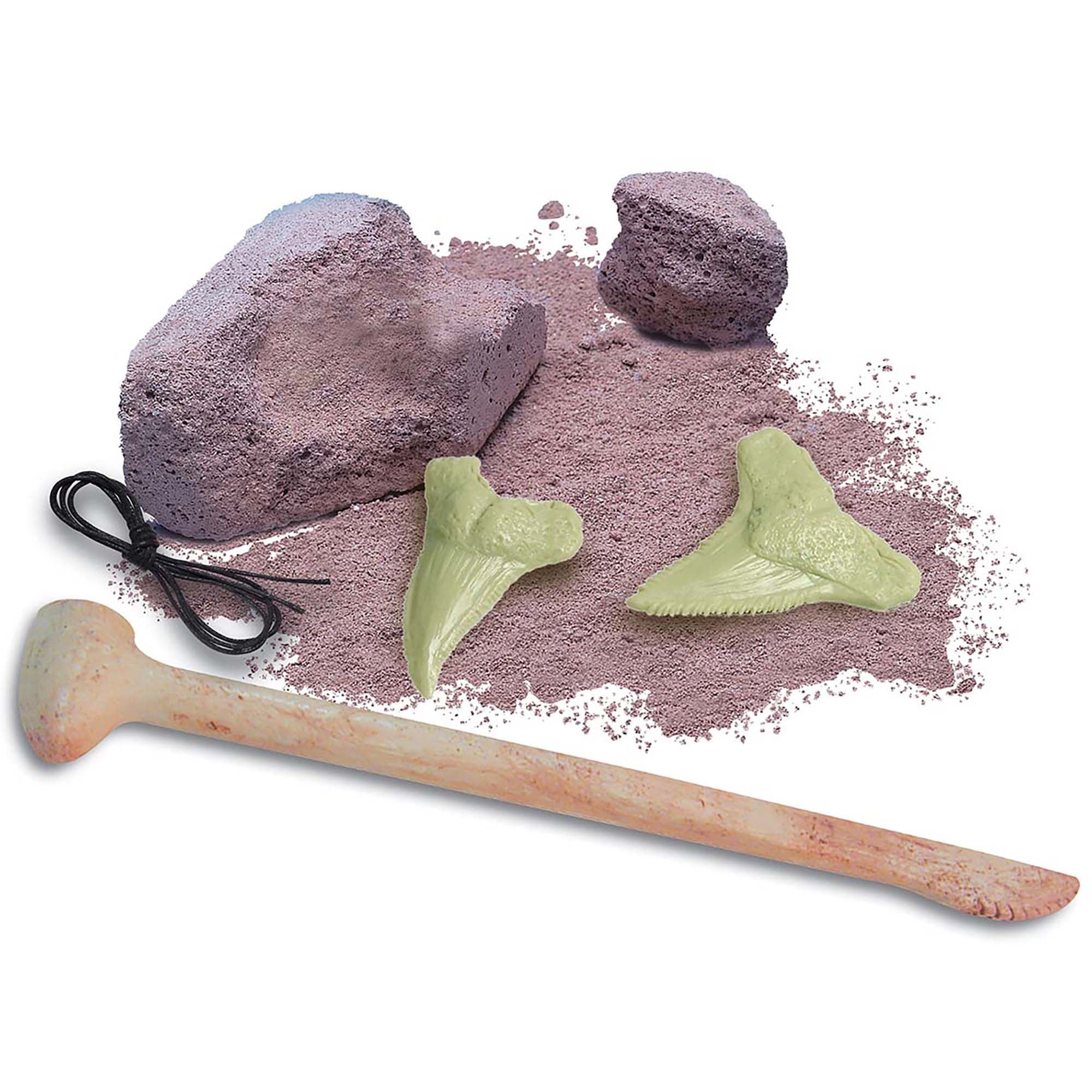 KidzLabs Glow-in-the-Dark Shark Tooth Fossil Digging Kit - Image 2