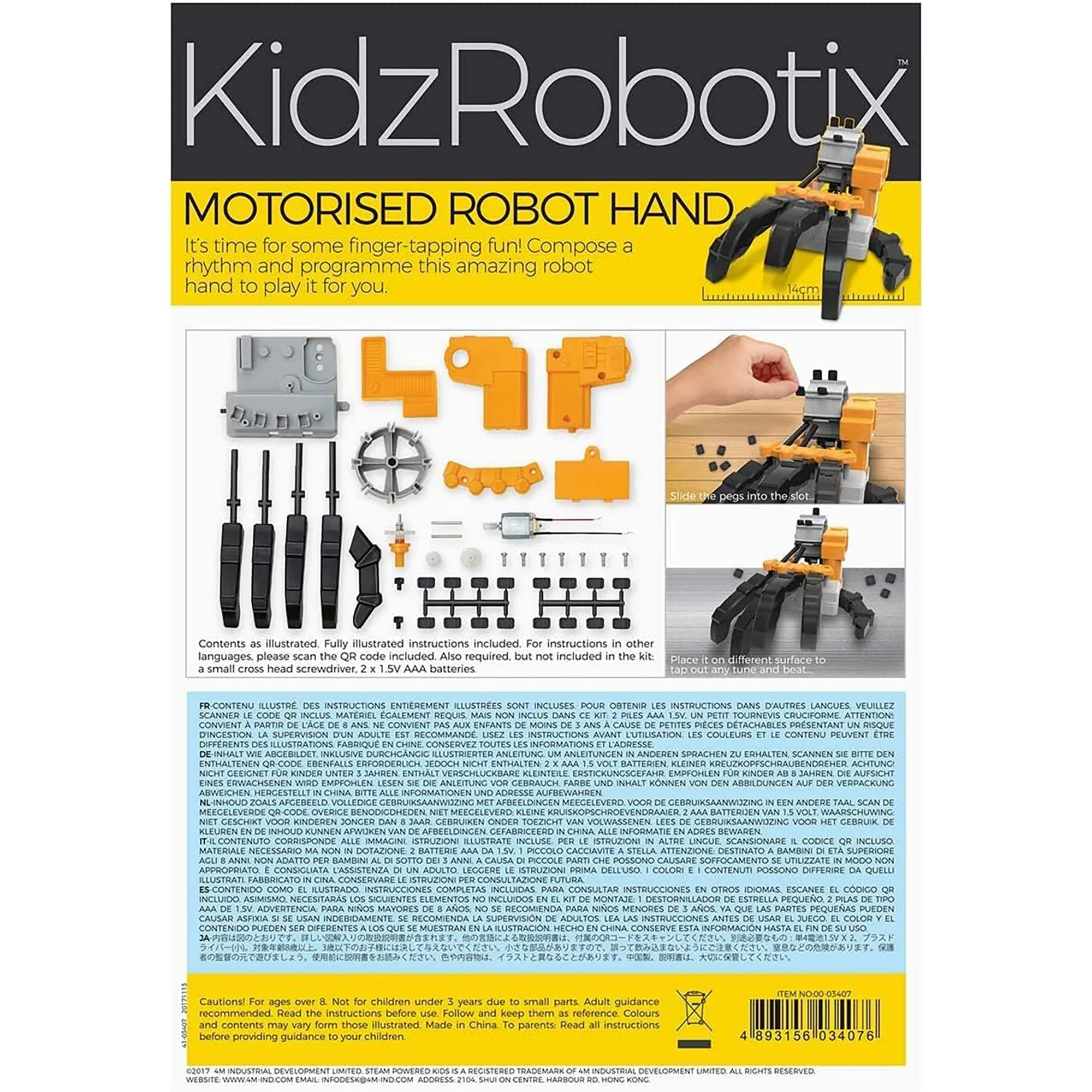 KidzRobotix Motorized Robot Hand STEM Building Kit - Image 3