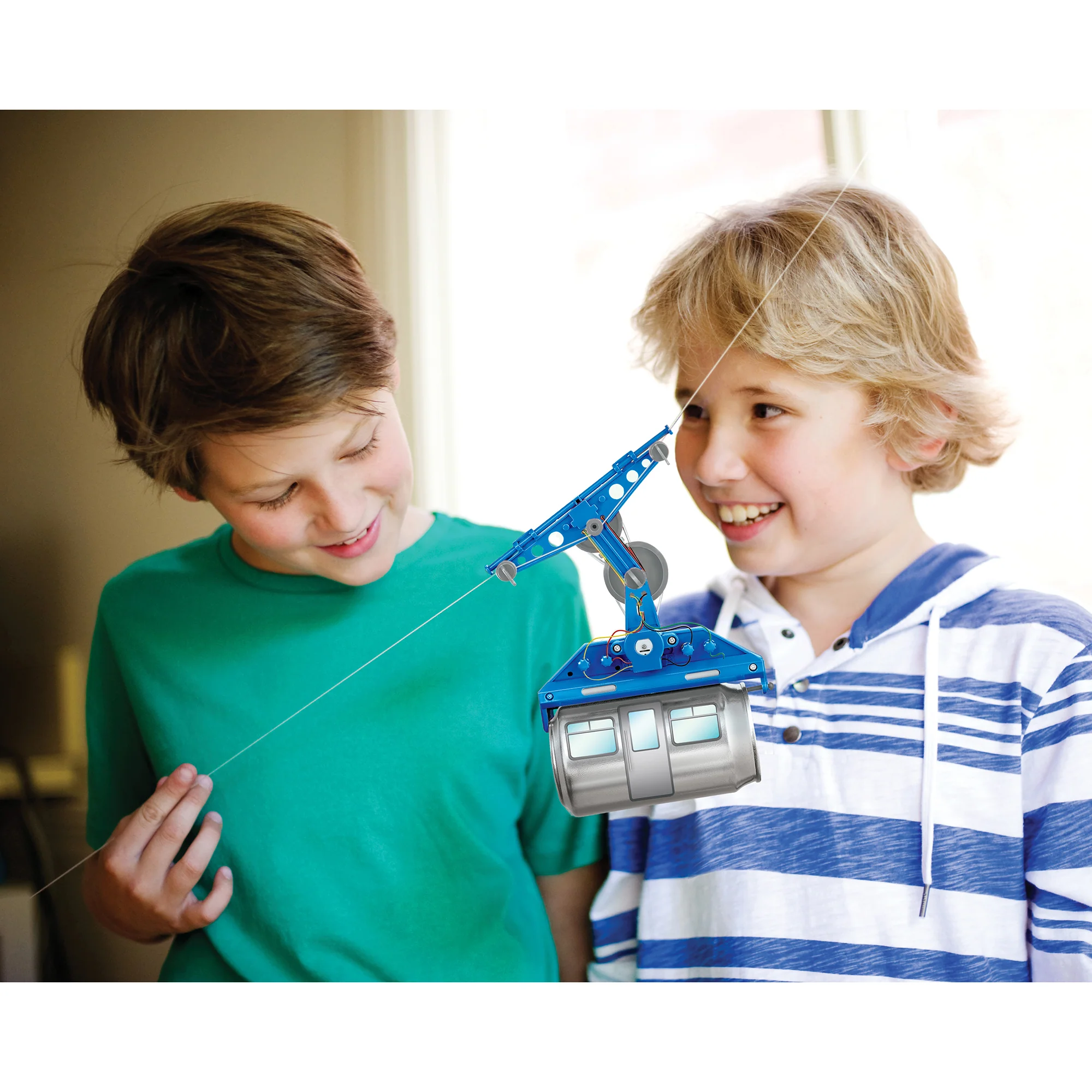 KidzRobotix Tin Can Cable Car Recycled Engineering Kit - Image 5
