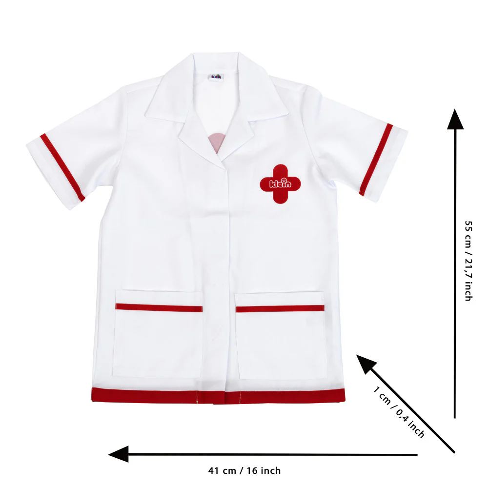 Klein 6-Piece PRO Doctor Costume Set - White & Red - Kids Ages 3+ - Image 2
