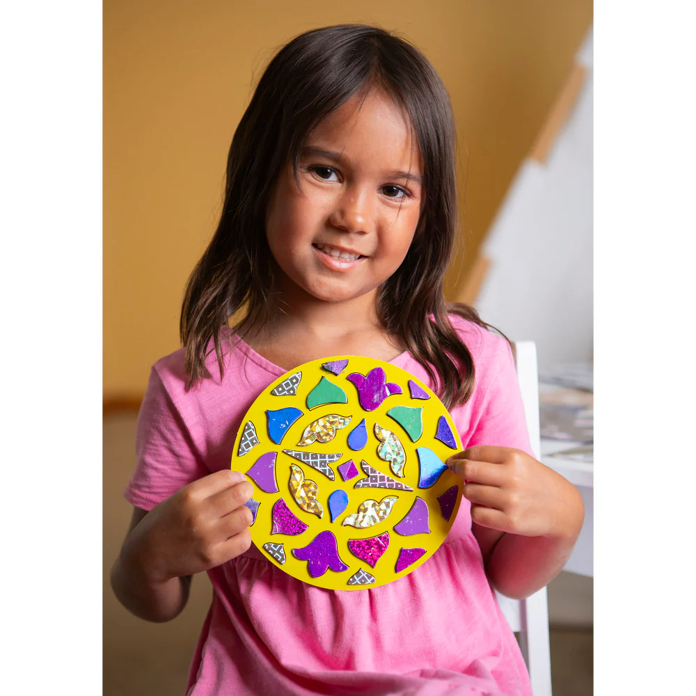 Kulture Khazana Rangoli Mandala Foil Craft Kit - DIY Shiny Designs, Ages 4+ - Image 5