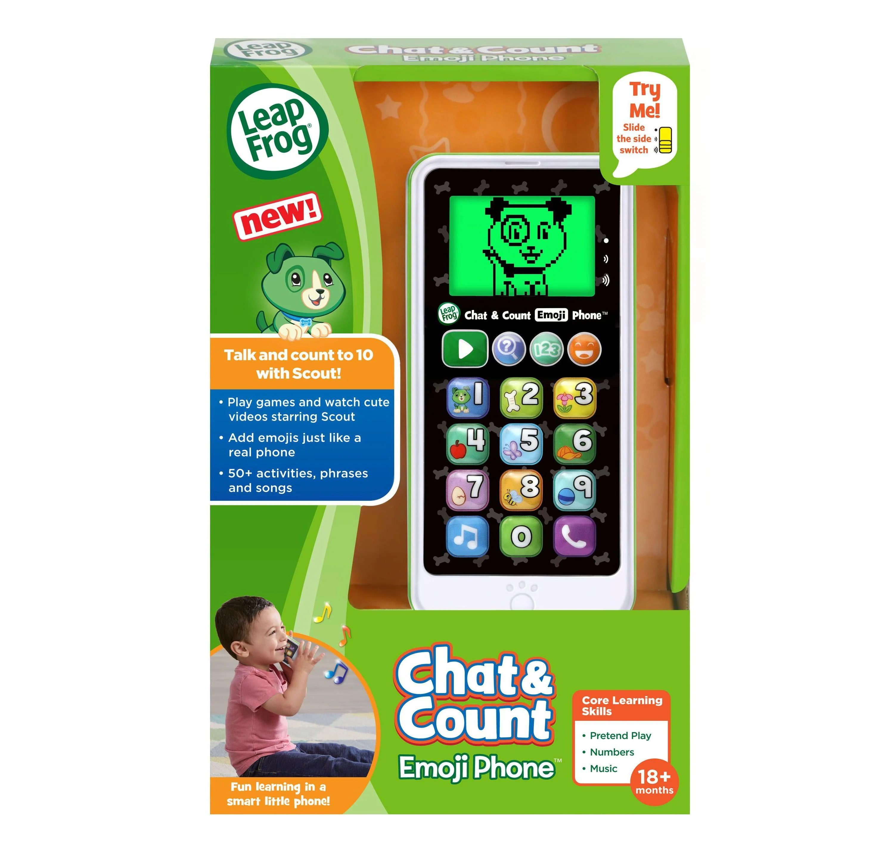 LeapFrog Chat & Count Emoji Phone - Interactive Toy Smartphone With Numbers & Counting - Image 3