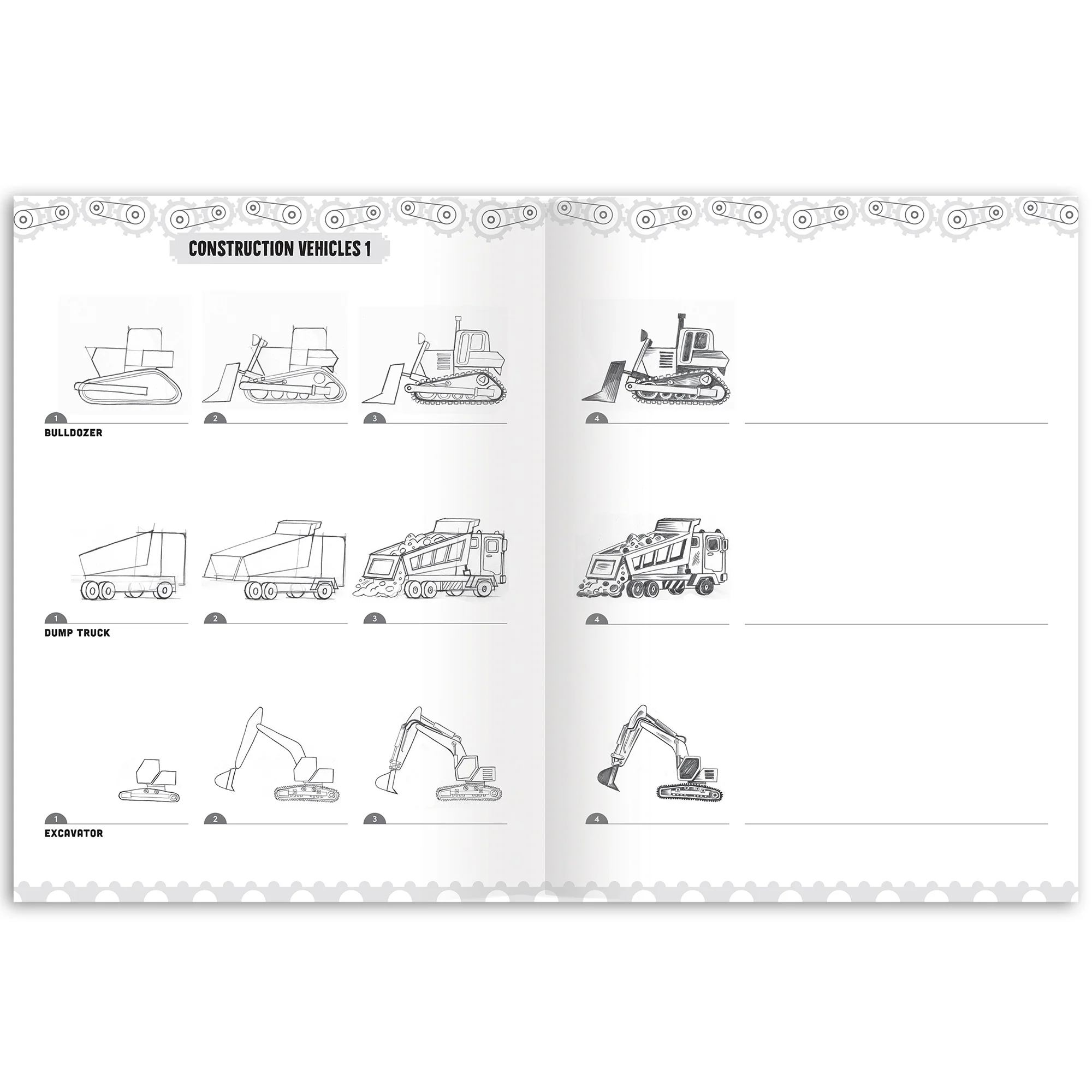 Eeboo Learn To Draw Vehicles Book With 50 Stickers - Image 3