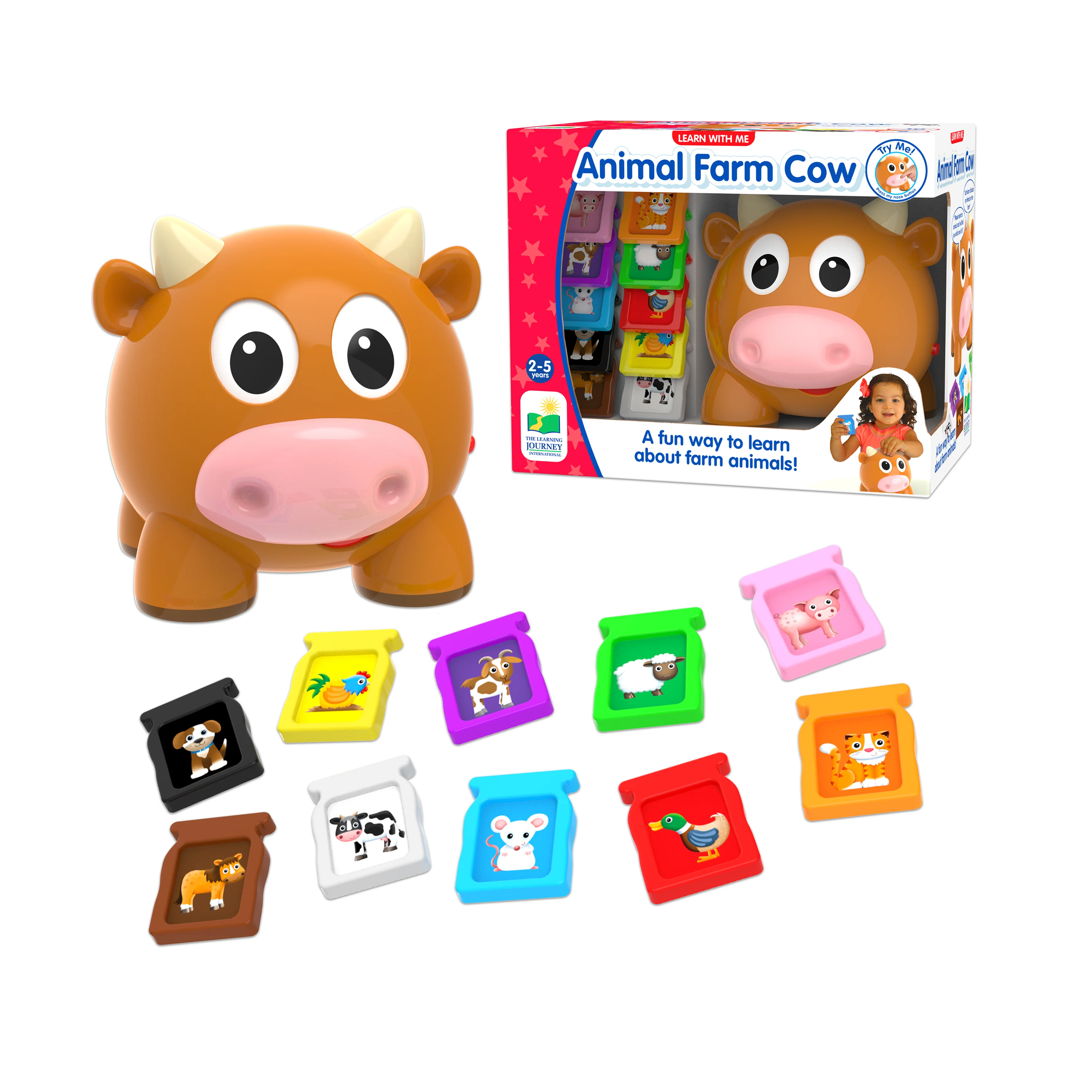 Learn with Me - Interactive Animal Farm Cow Learning Toy - Image 3