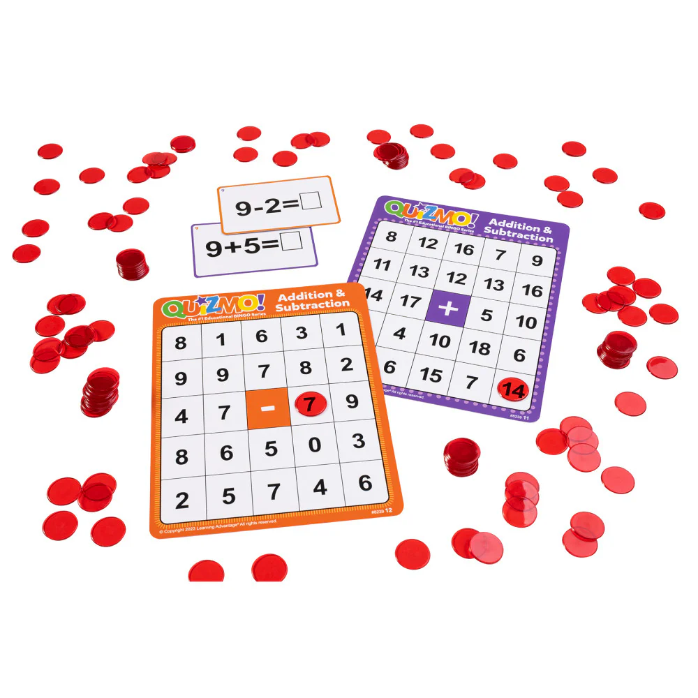Learning Advantage QUIZMO Math Bingo - Addition & Subtraction Game - Image 3