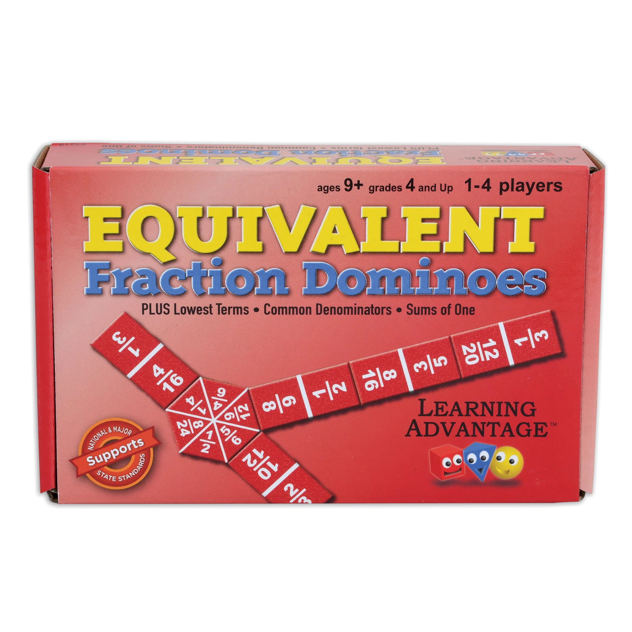 Learning Advantage Equivalent Fraction Dominoes - Math Learning Game - Pack of 2 - Image 2
