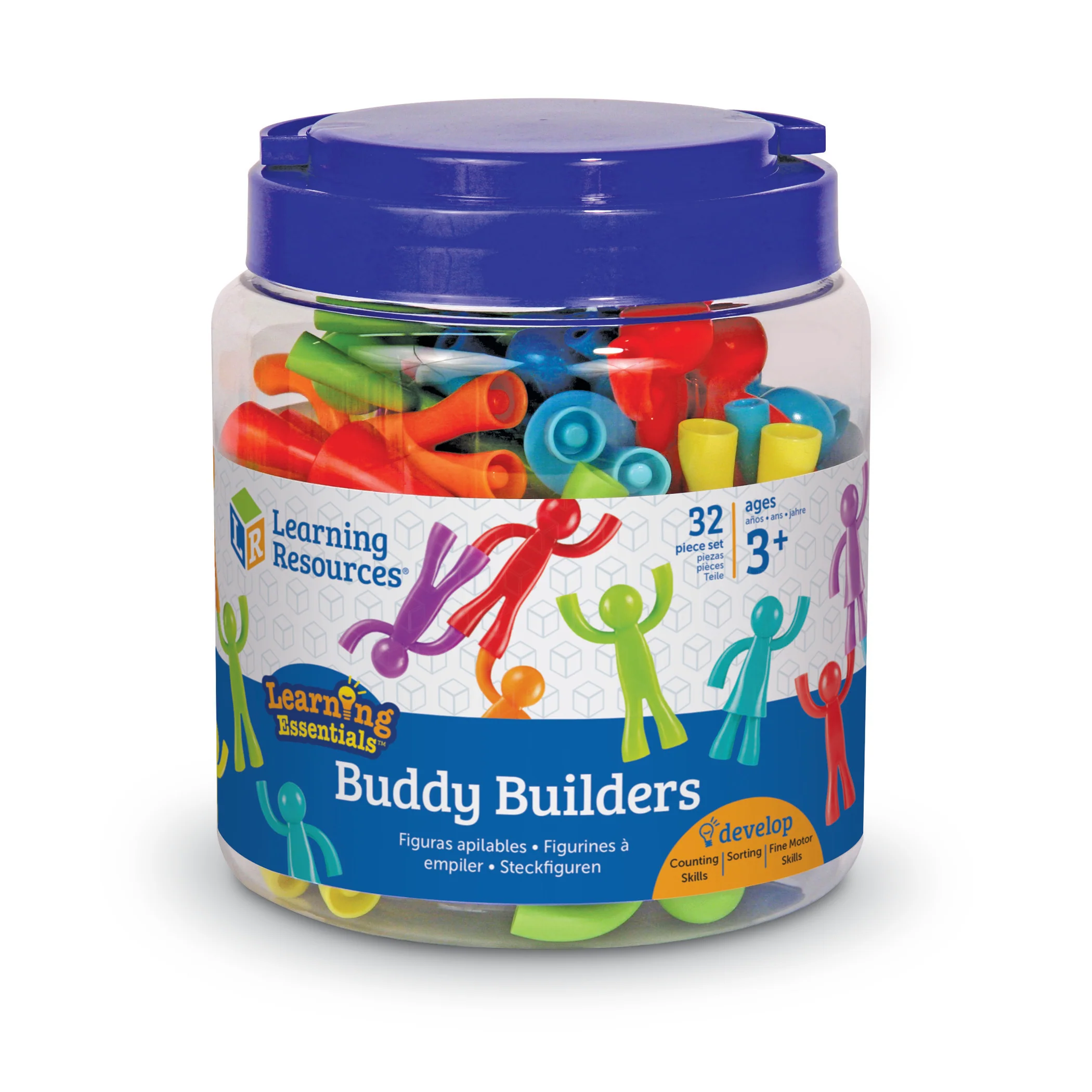 Learning Resources All About Me Buddy Builders - Colorful Stacking Figures - Set of 32 - Image 2