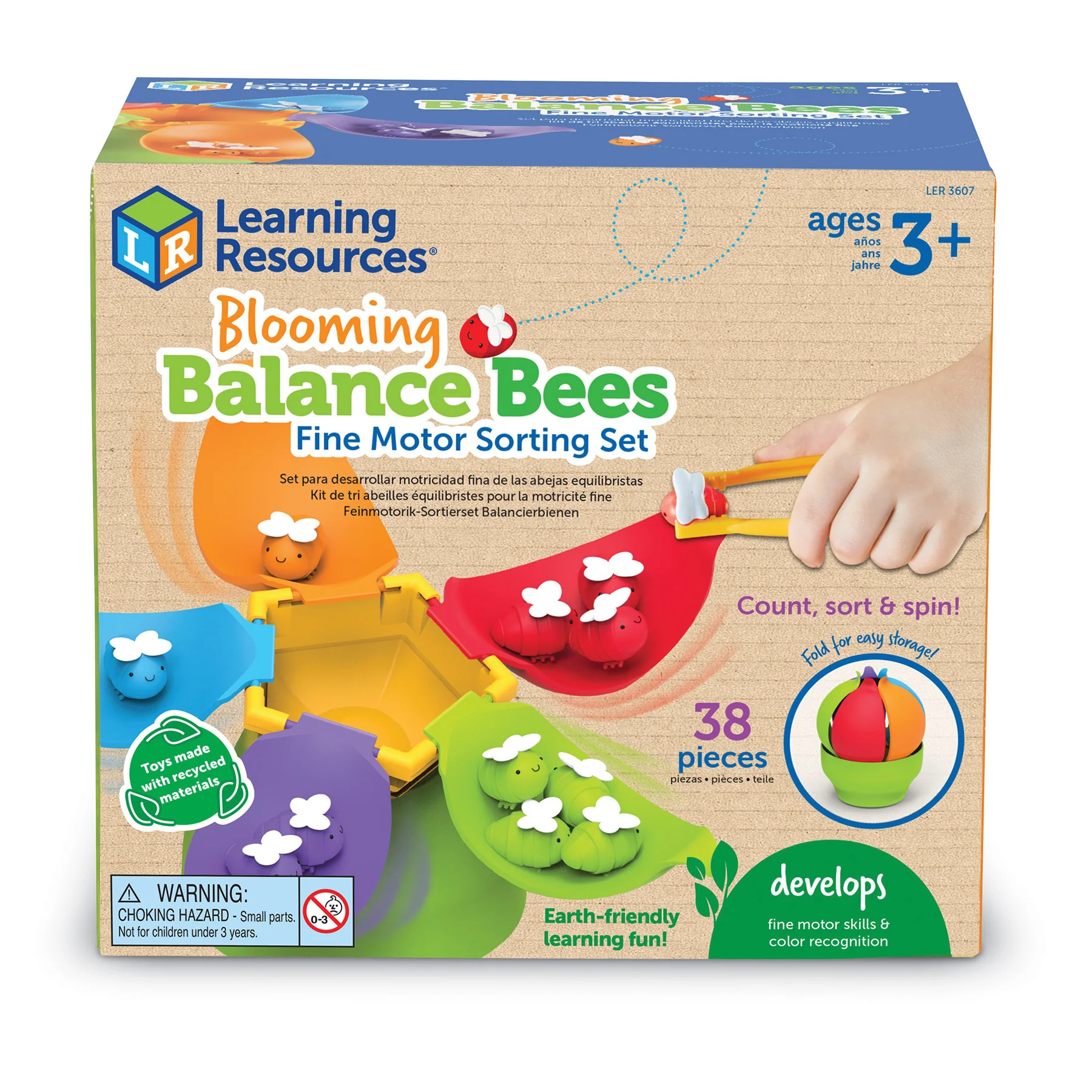 Learning Resources Balancing Bees Fine Motor Sorting Set - Eco-Friendly Learning Toy - Image 3