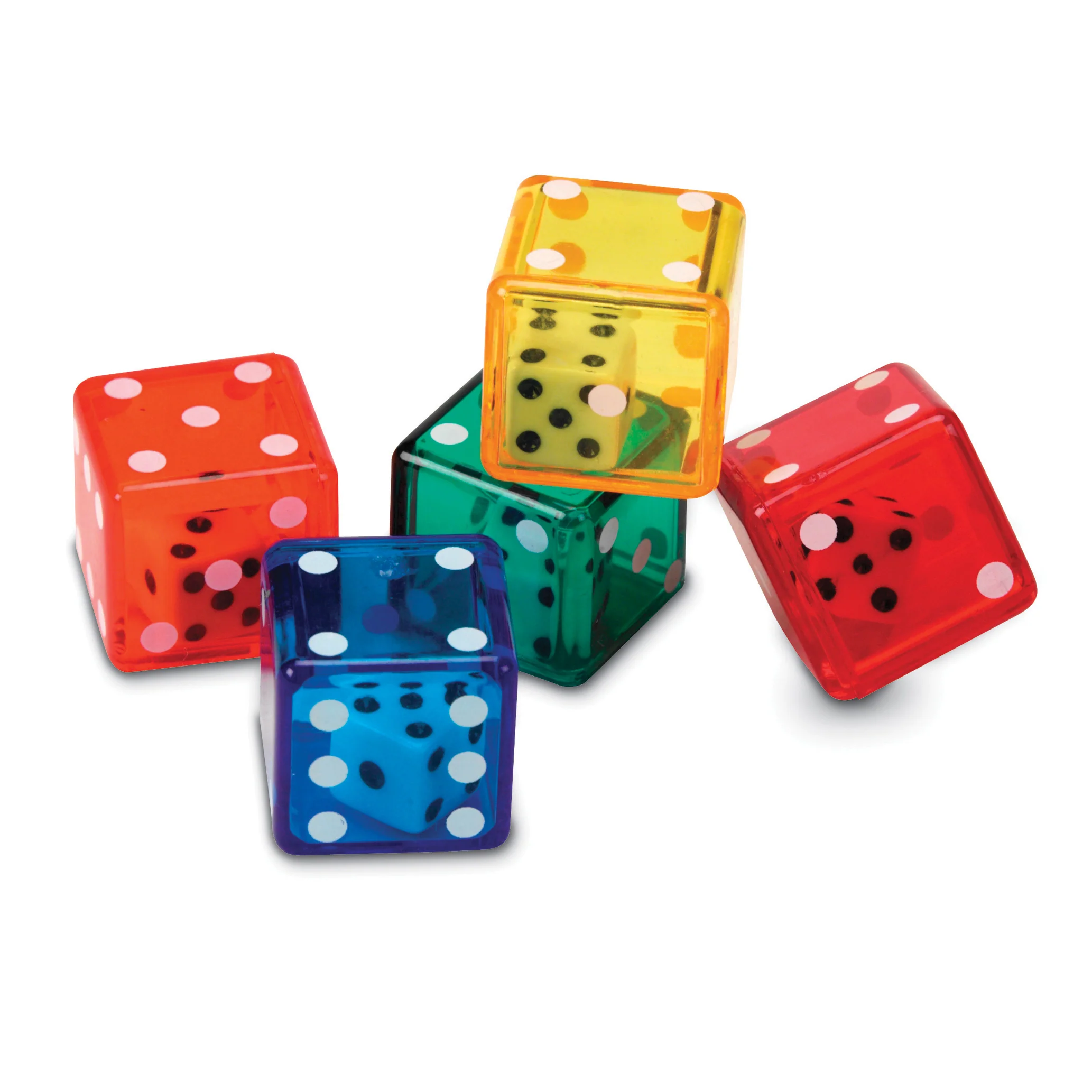 Learning Resources Dice in Dice Bucket - Colorful Math Learning Set - Pack of 72 - Image 2