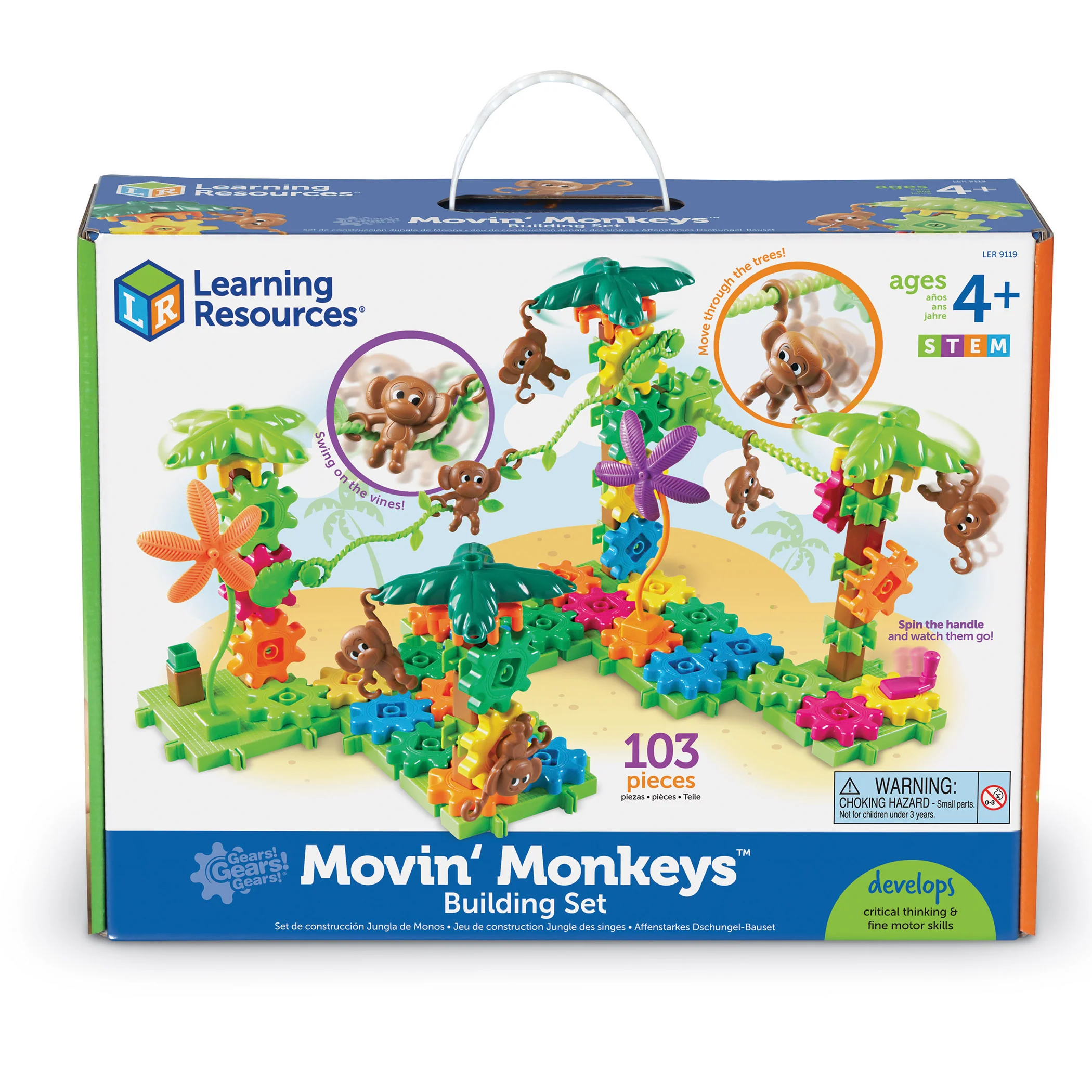 Learning Resources Gears! Gears! Gears! Movin' Monkeys 103-Piece Building Set - Image 2