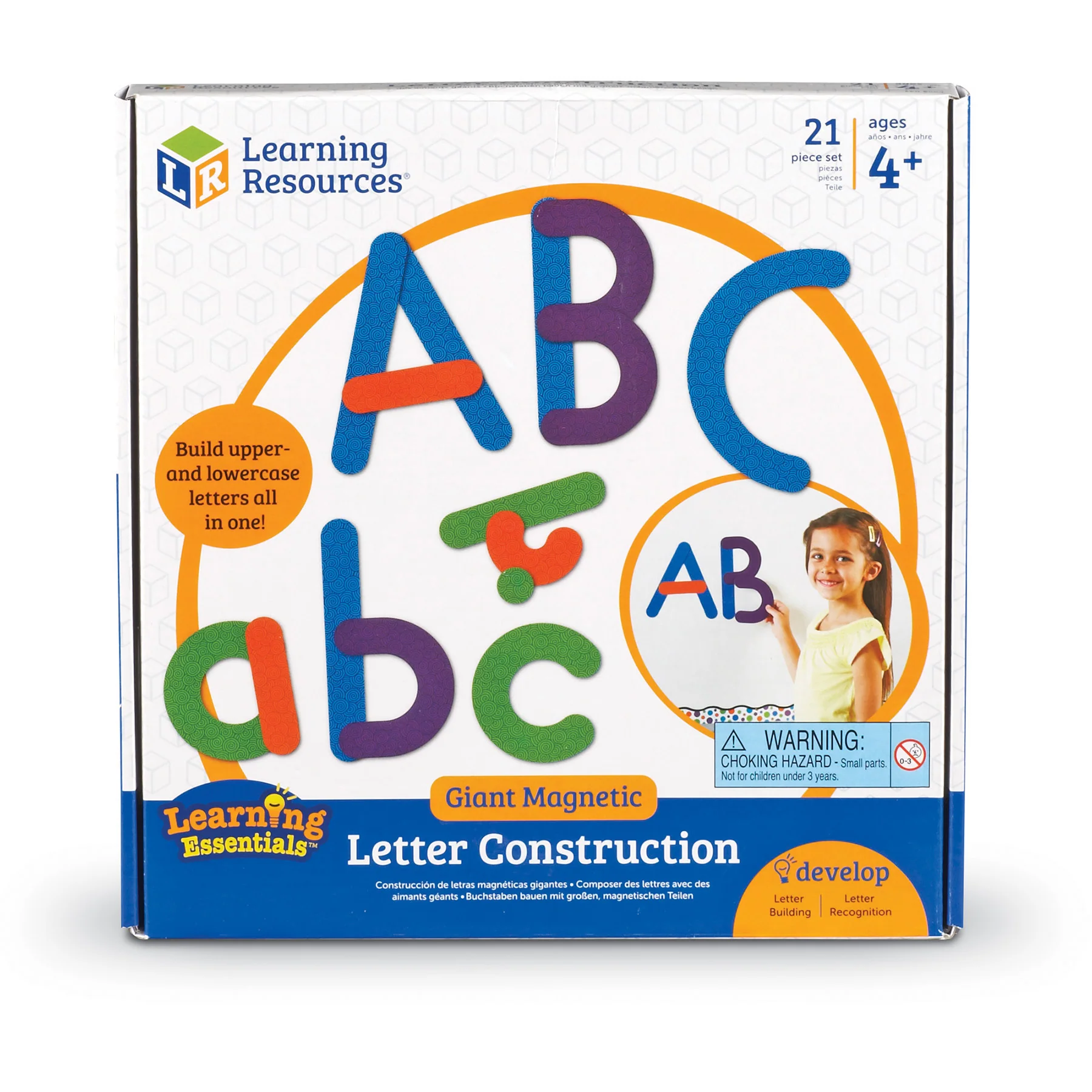 Learning Resources Giant Magnetic Letter Construction - 21-Piece Educational Set - Image 2