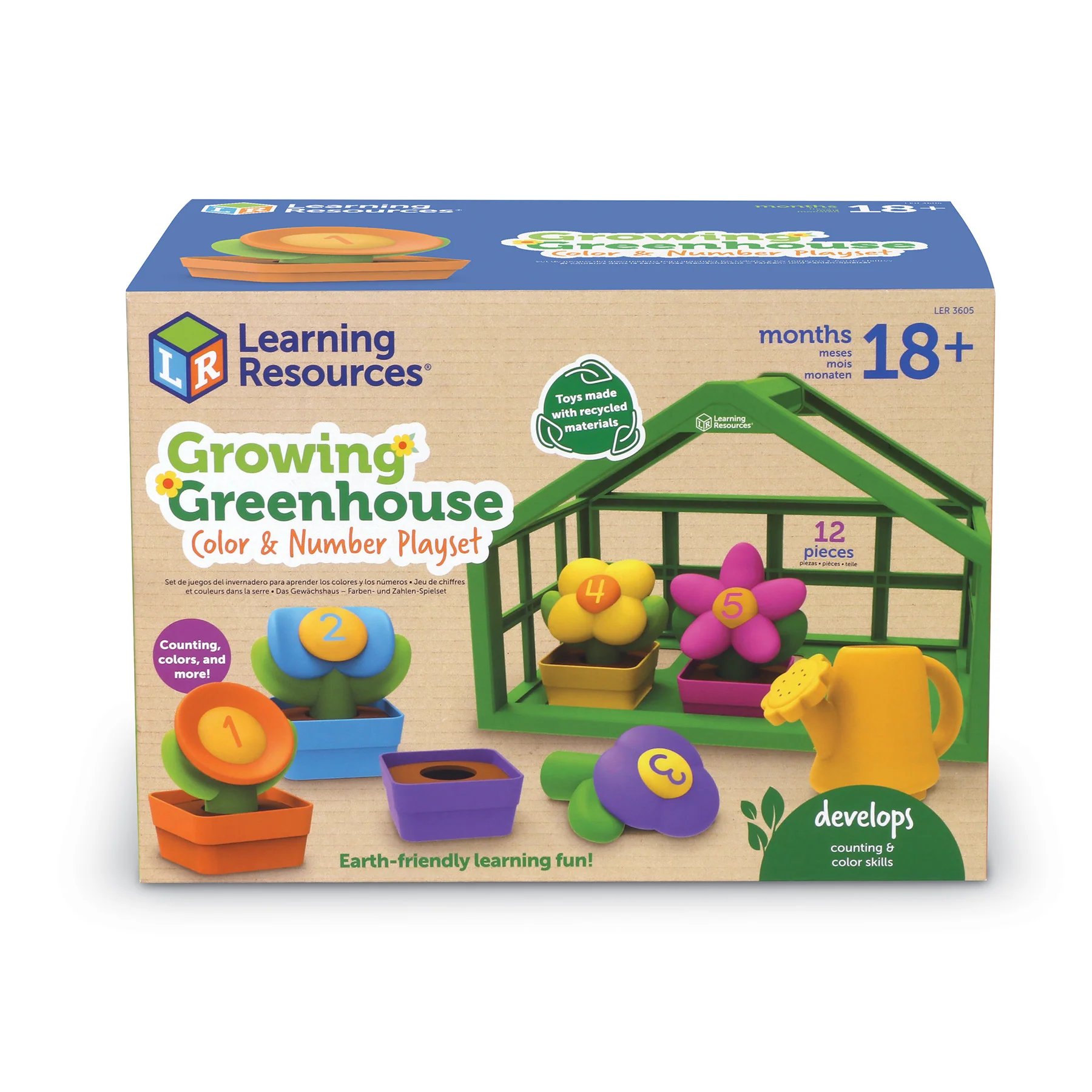 Learning Resources Growing Greenhouse Playset - Number & Color Learning - Image 2