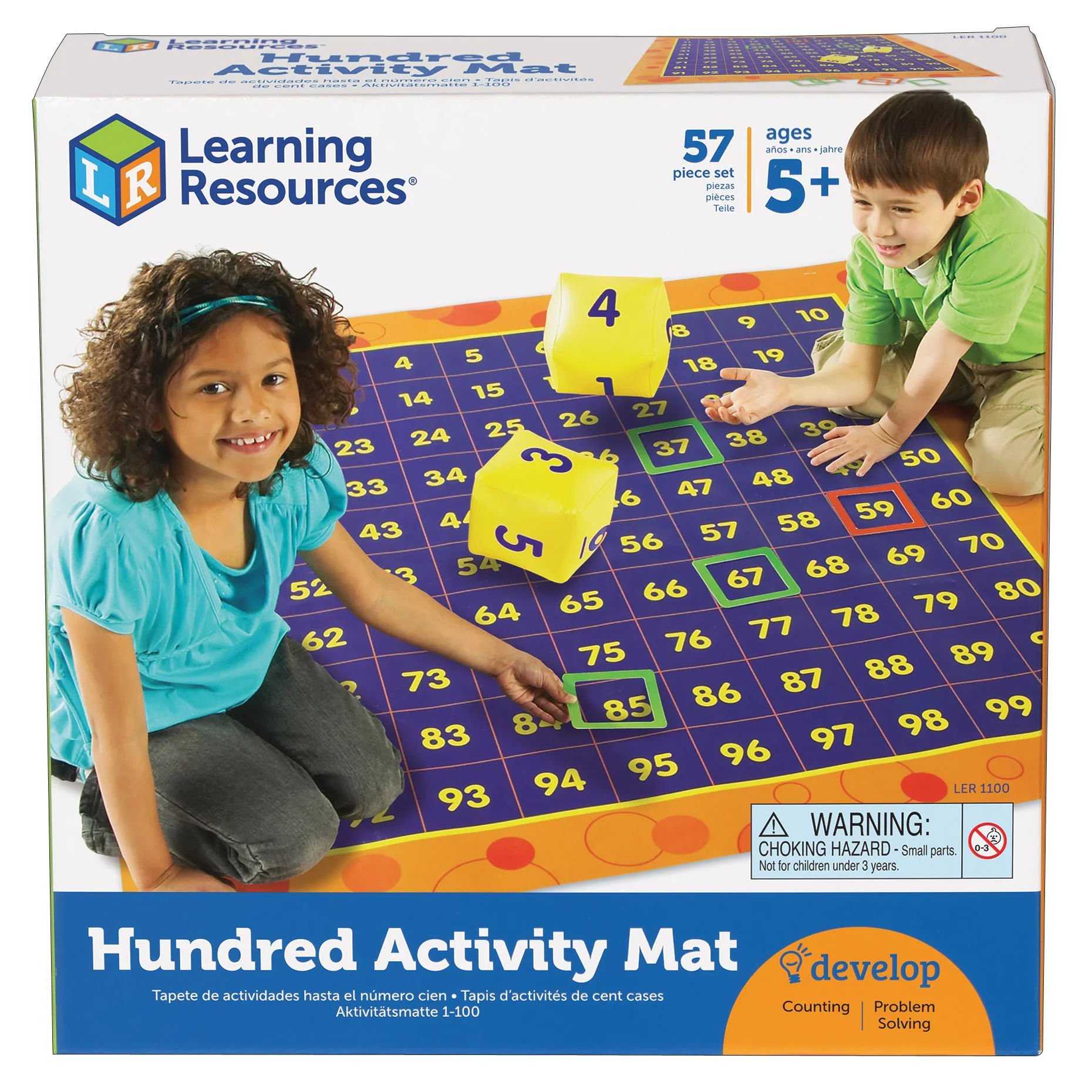 Learning Resources Hip Hoppin’ Hundred Mat - Interactive Math Learning Toy