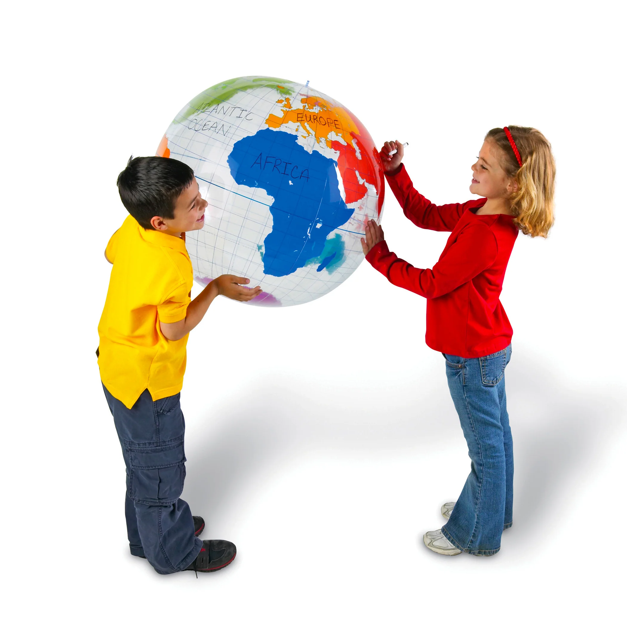 Learning Resources Inflatable Labeling Globe - Educator Series - 27" Vinyl - Image 2
