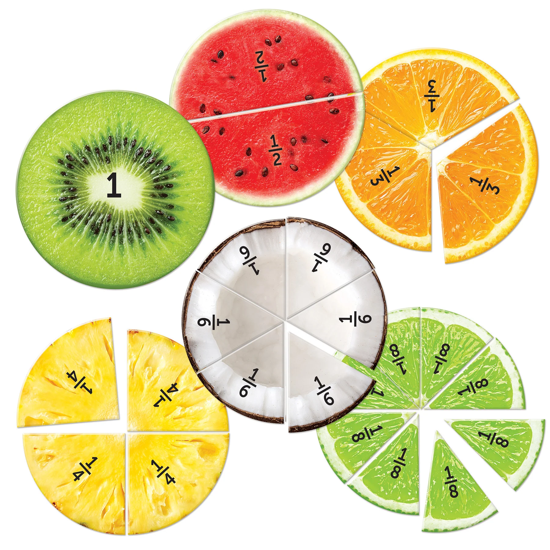 Learning Resources Magnetic Fruit Fractions - Educational Math Toy - Image 3
