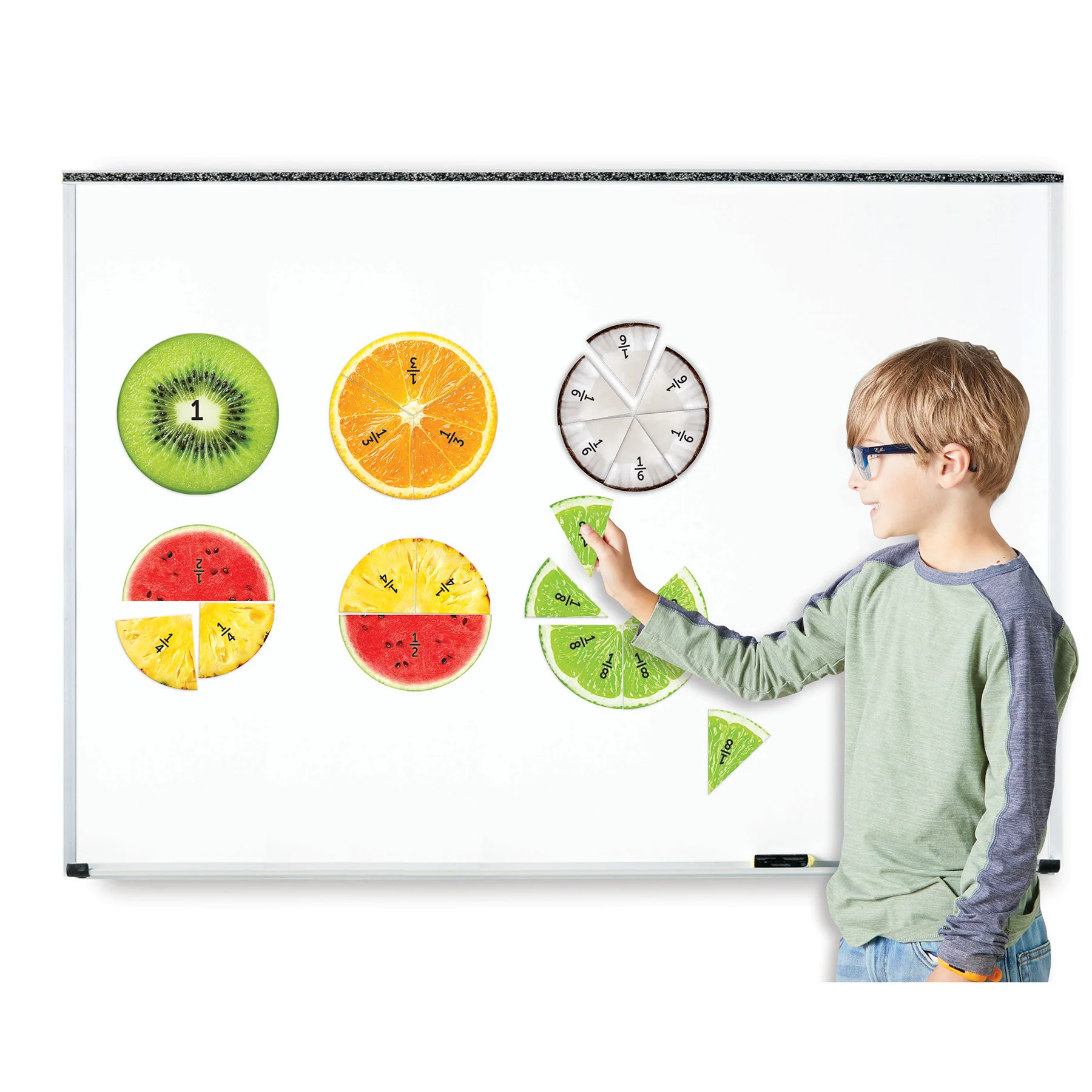 Learning Resources Magnetic Fruit Fractions - Educational Math Toy - Image 5