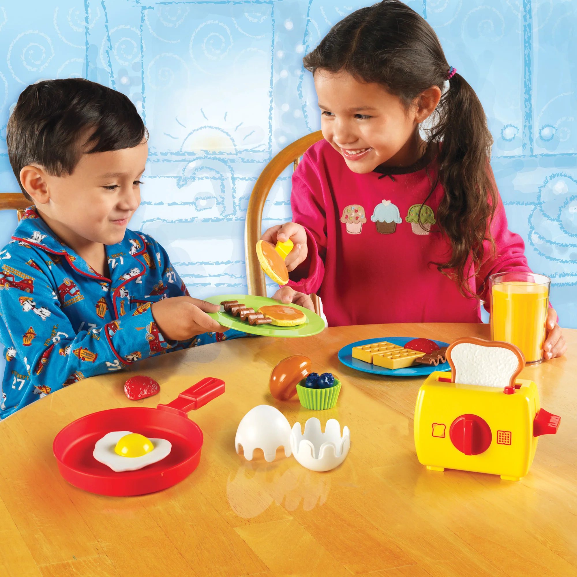 Learning Resources 21-Piece Pretend & Play Rise & Shine Breakfast Set - Image 3