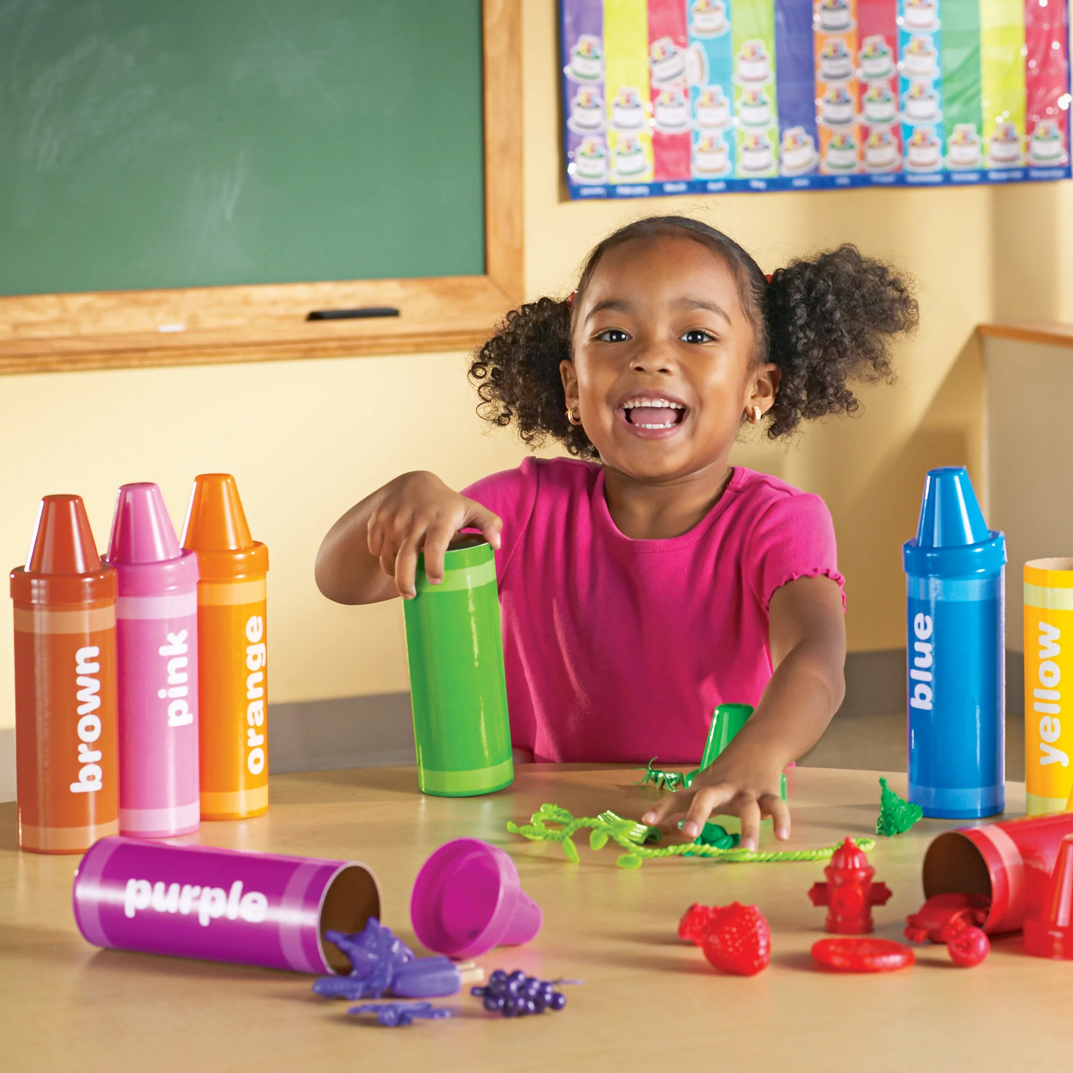 Learning Resources Rainbow Sorting Crayons - Educational Toy - 56 Pieces - Image 3