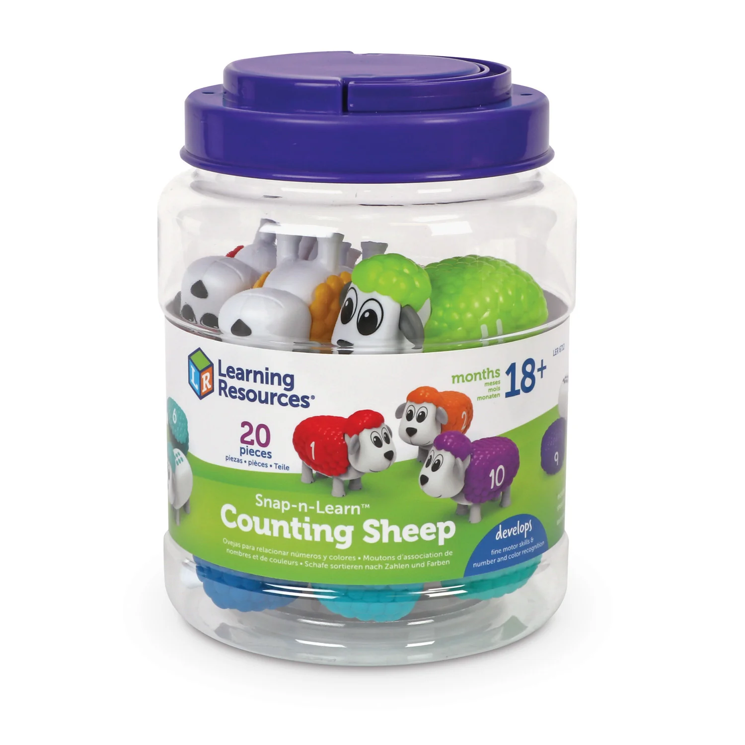 Learning Resources Snap-n-Learn Counting Sheep - Colorful Number Matching Game - Image 2
