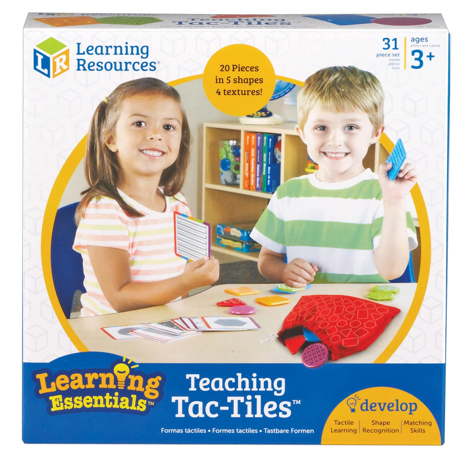 Learning Resources Teaching Tac-Tiles - Sensory Shape Matching Game - Image 2