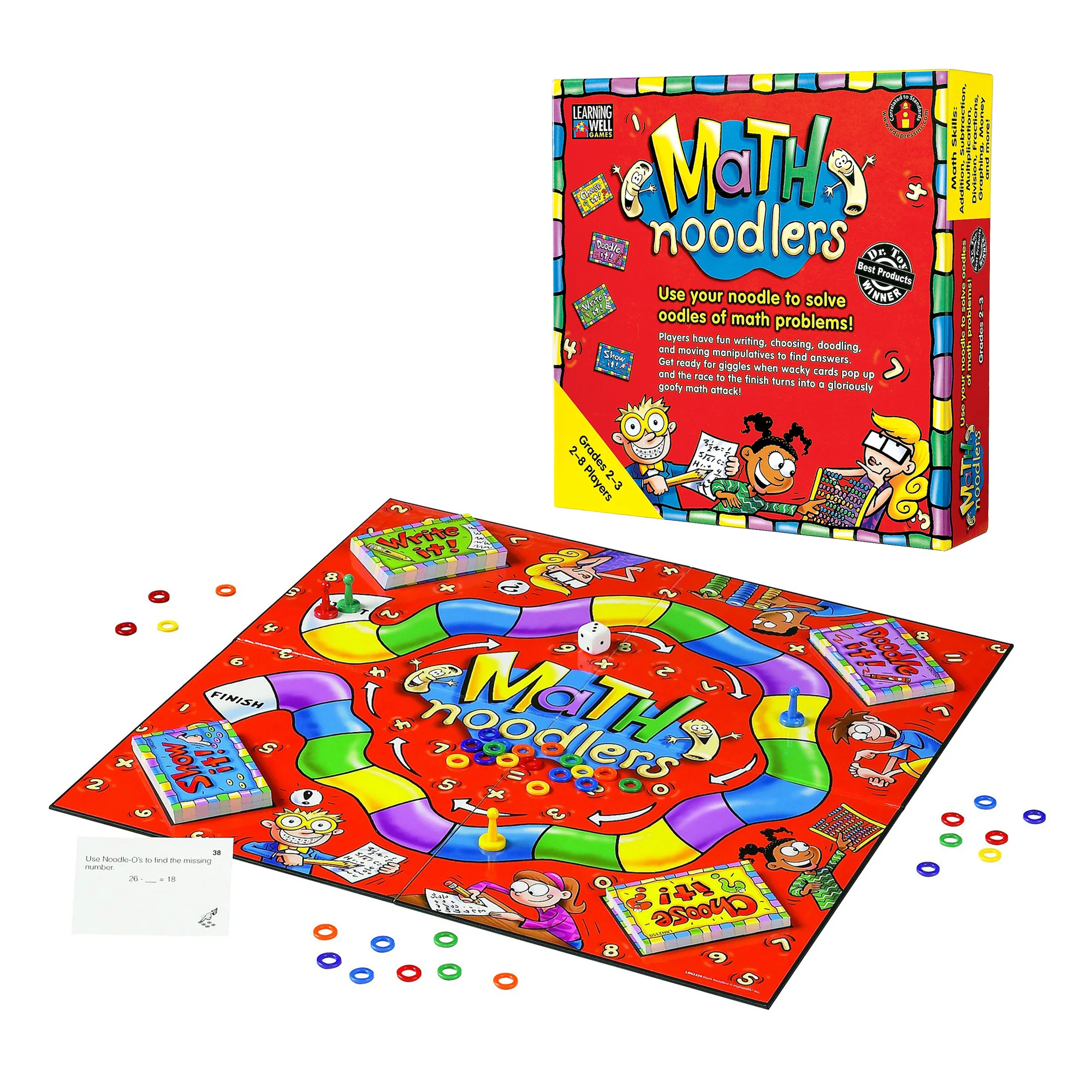Learning Well Games Math Noodlers Game - Fun Math Challenges - Grades 2-3 - Image 3