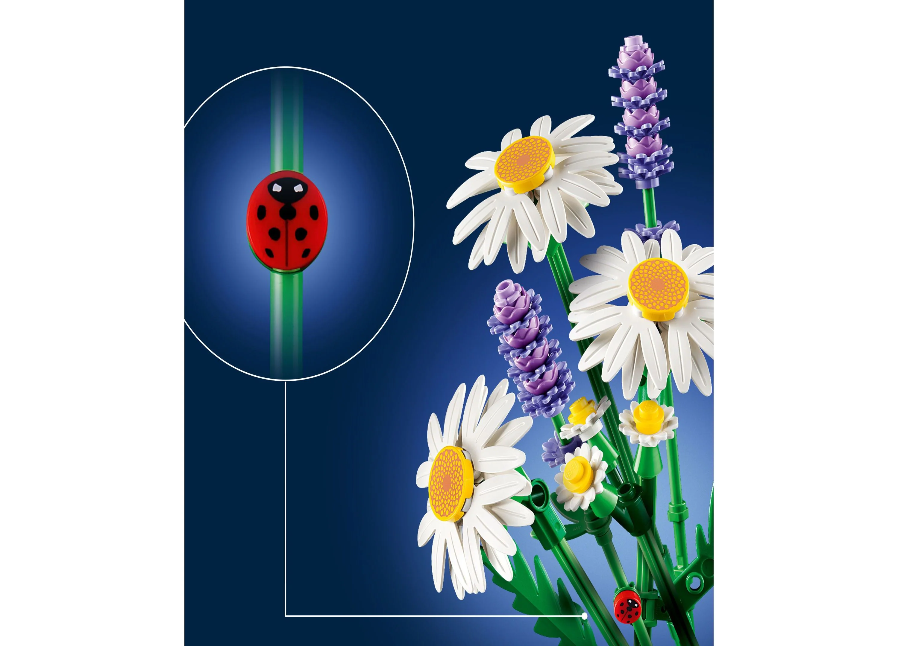 LEGO Botanicals Daisies Building Set, 133 Pieces - Image 5