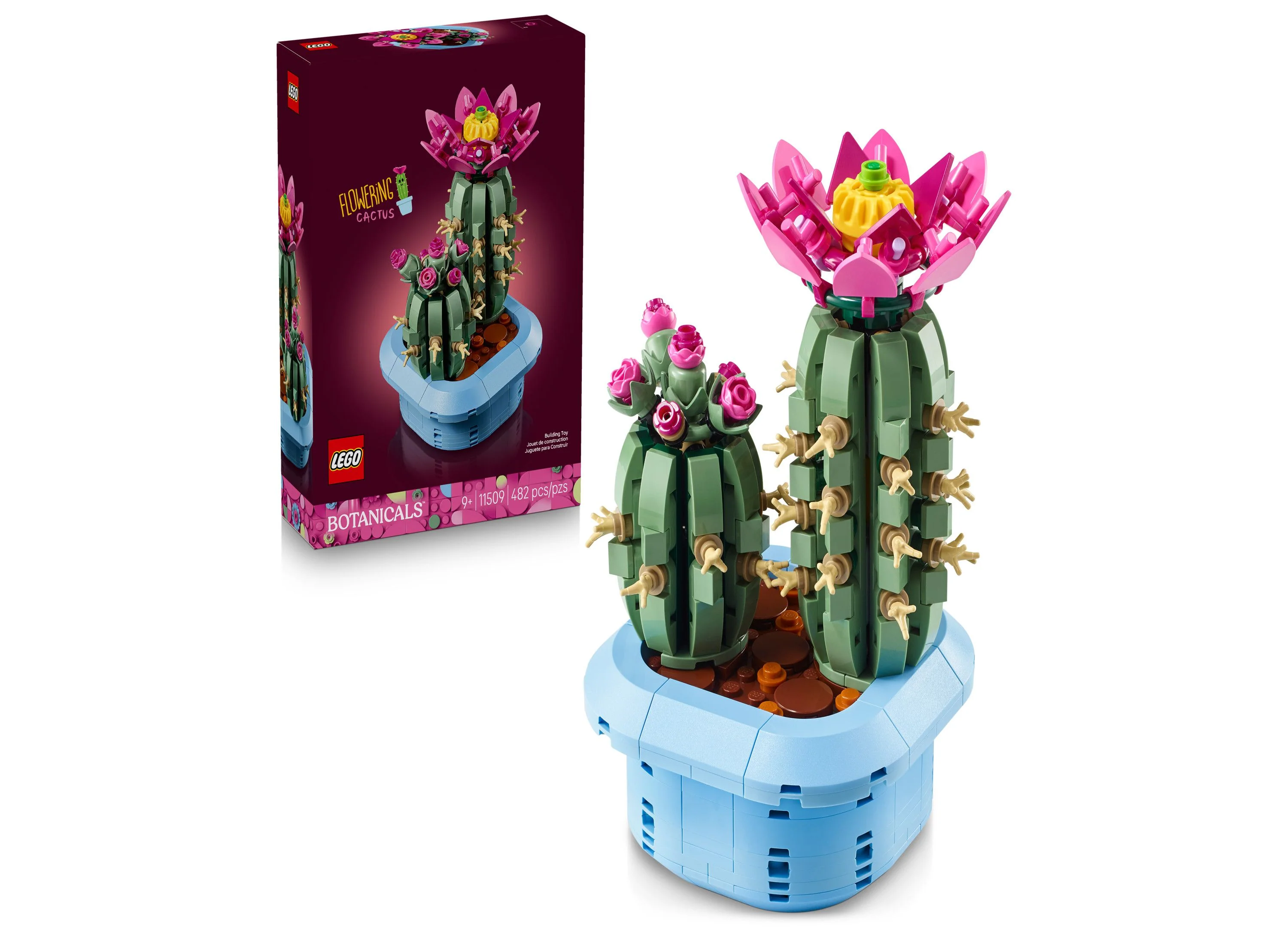 LEGO Botanicals Flowering Cactus Building Set, 482 Pieces