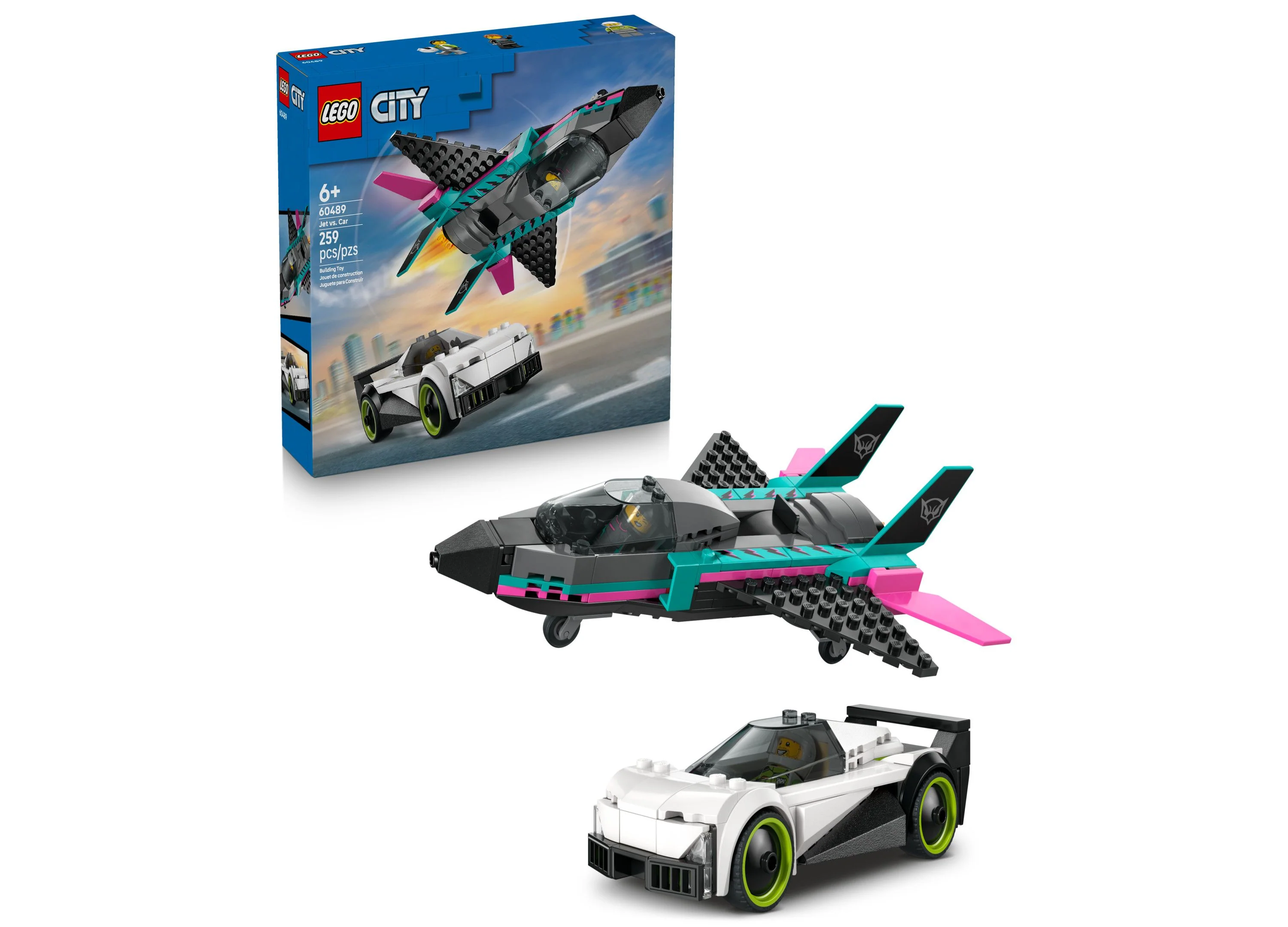 LEGO City Jet vs. Car Building Toy - 259 Pieces