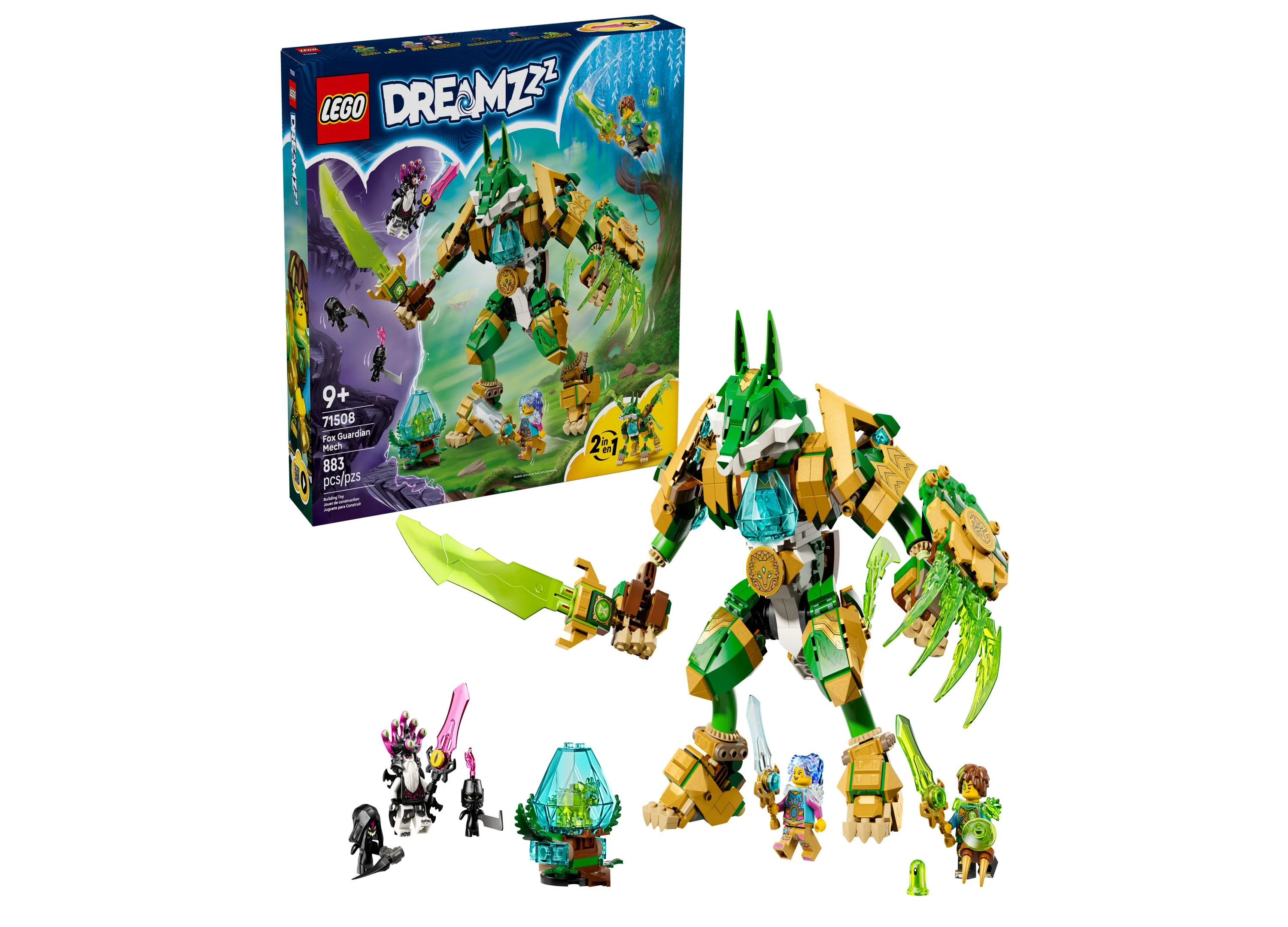 LEGO® DREAMZzz Fox Guardian Mech Building Toy 71508, 883 Pieces