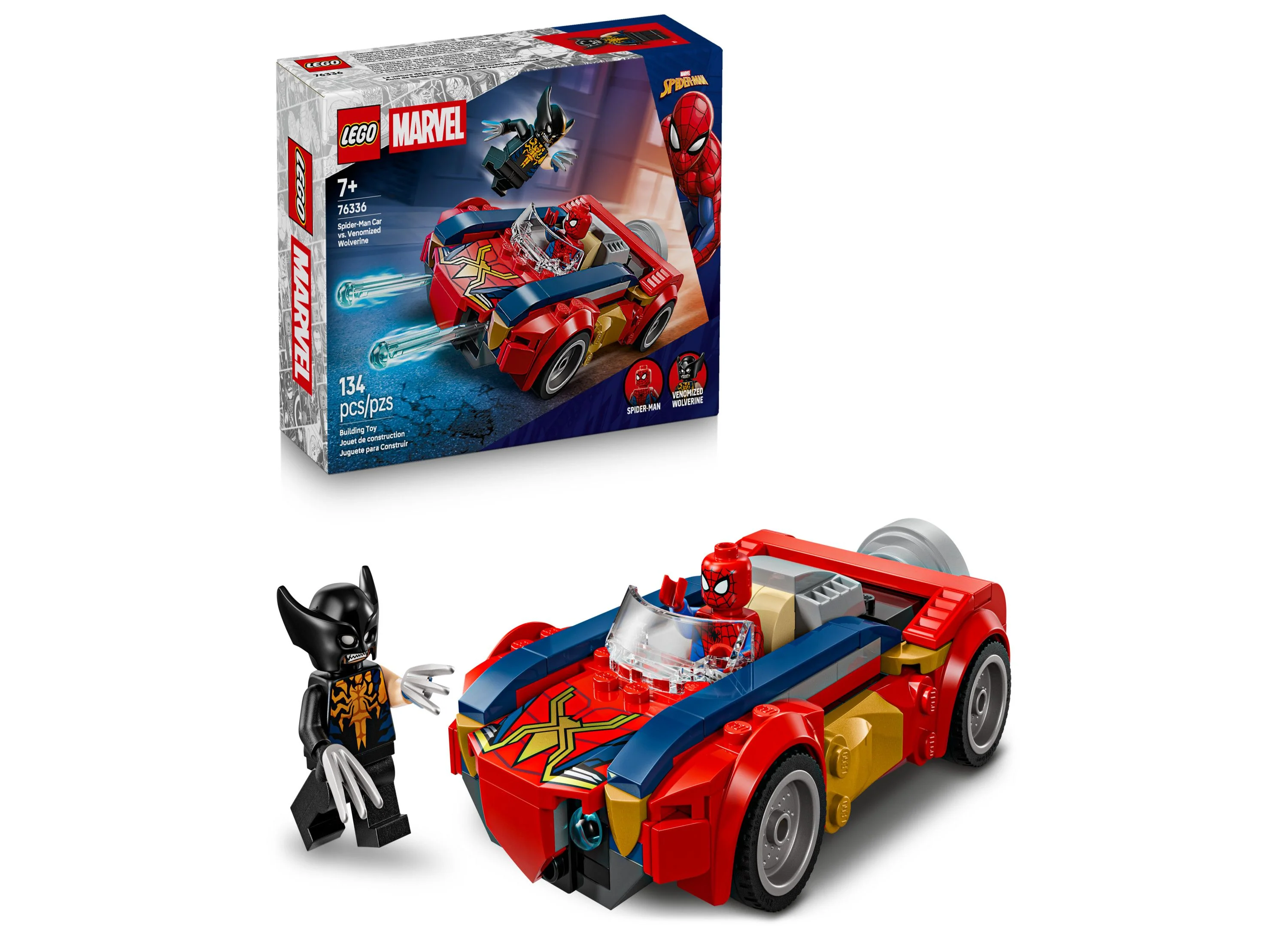 LEGO Marvel Spider-Man vs. Venomized Wolverine Set 76336 - 134 Pieces