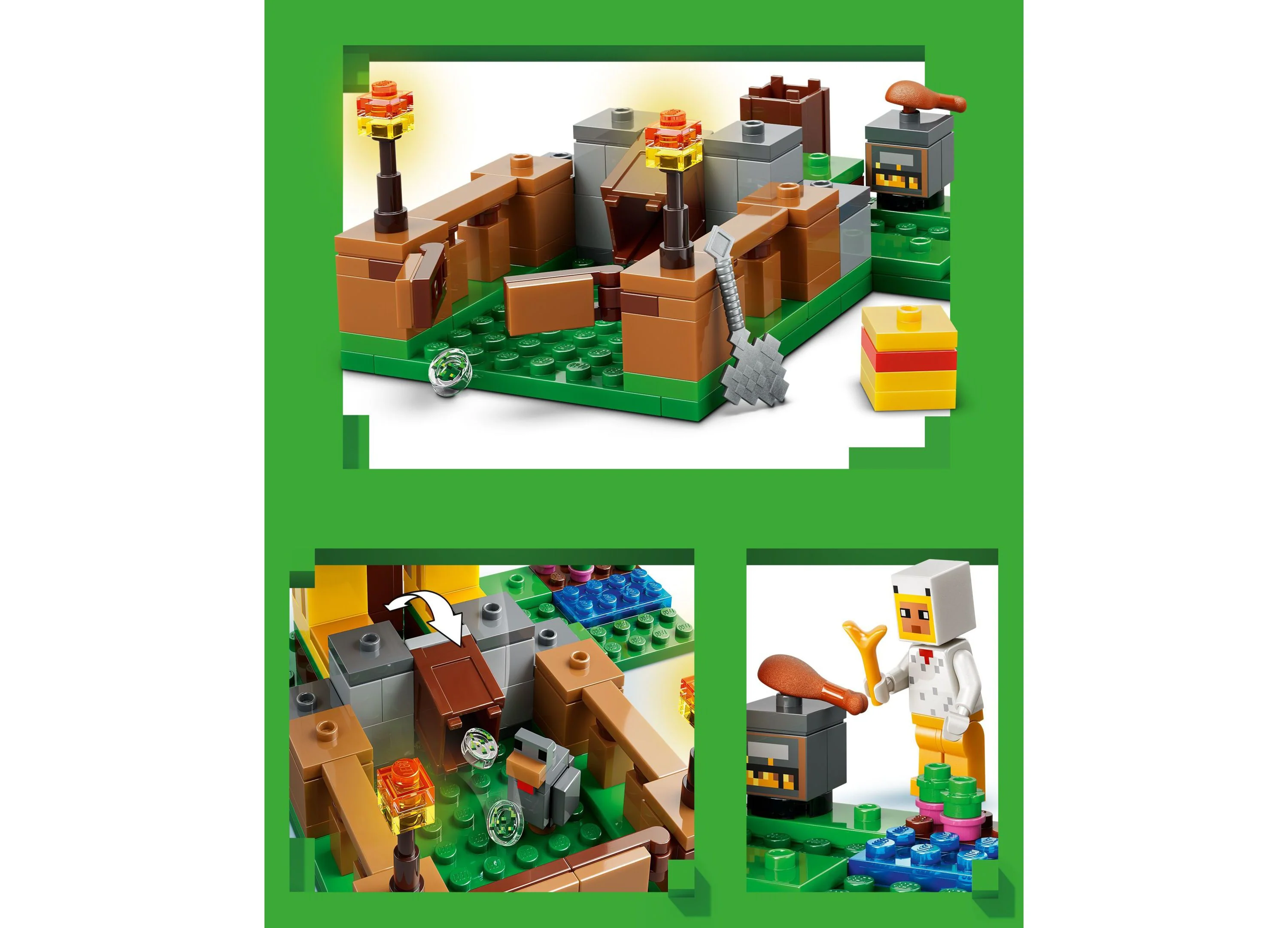 LEGO Minecraft Chicken Farm Building Set - 233 Pieces - Image 6