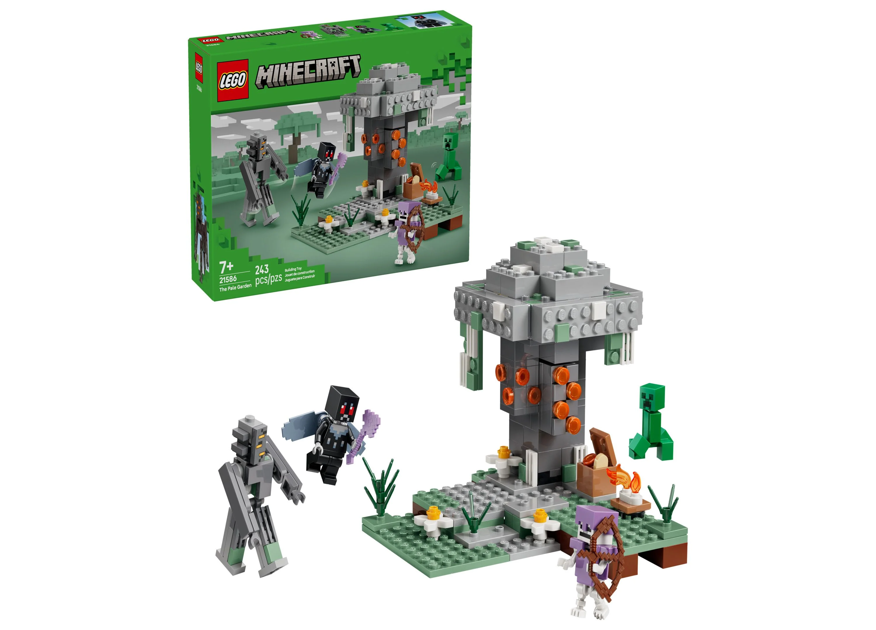 LEGO Minecraft The Pale Garden Building Toy Set, 243 Pieces