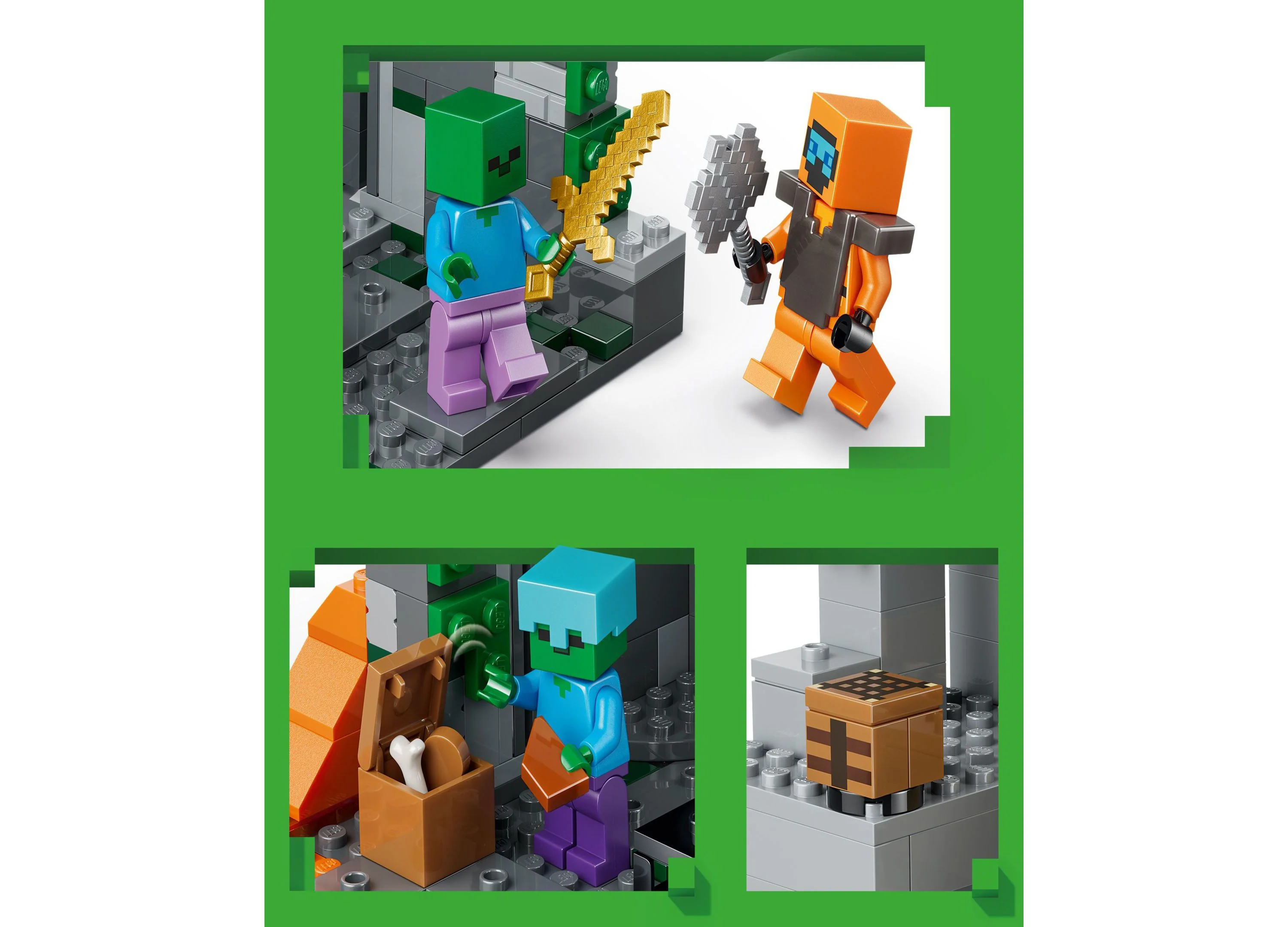 LEGO Minecraft Zombie Dungeon Adventure Set 21587 - 284 Pieces - Image 6