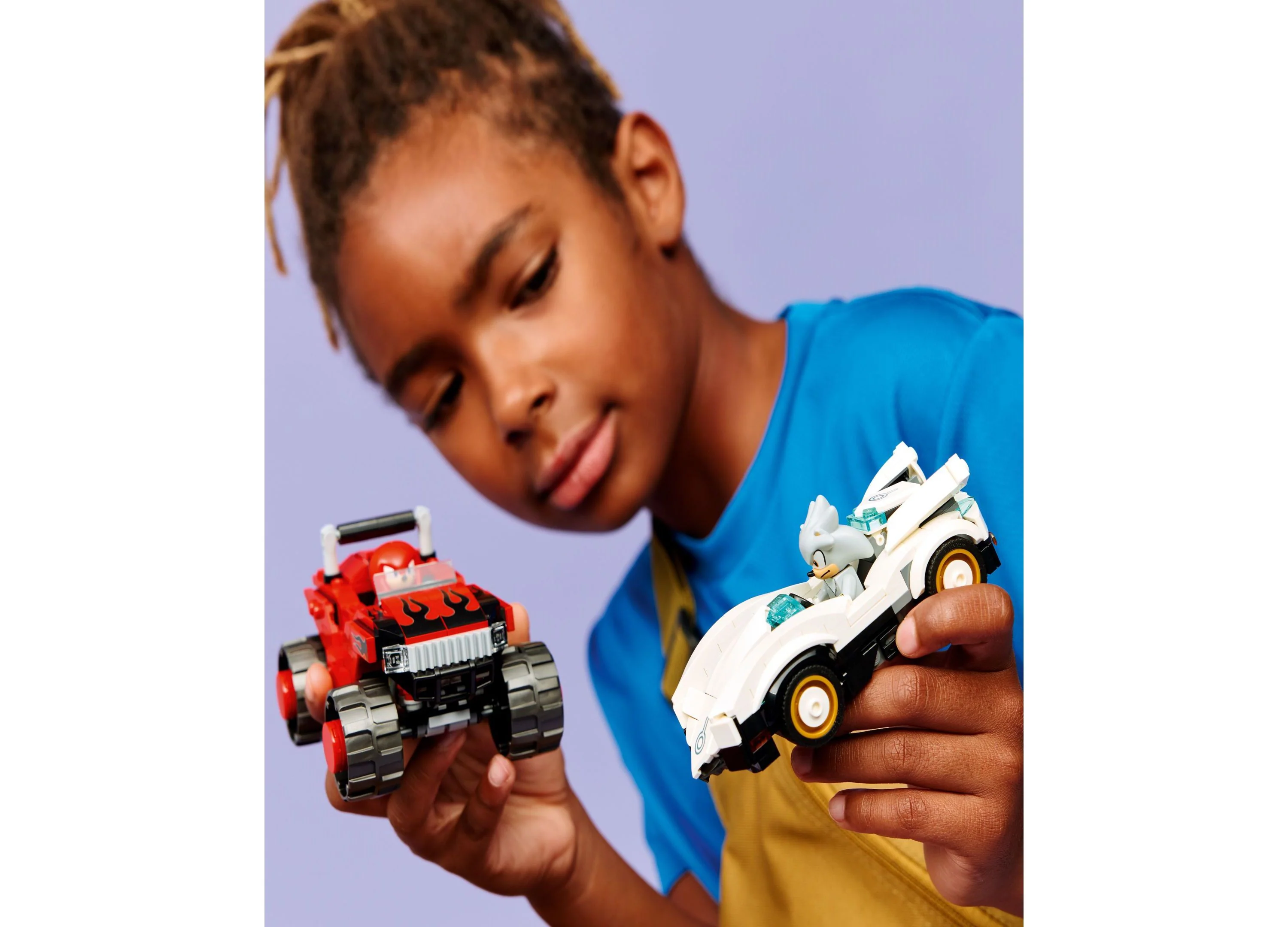 LEGO Sonic Silver's Car vs. Knuckles' Monster Truck Set 77118, 378 Pieces - Image 6