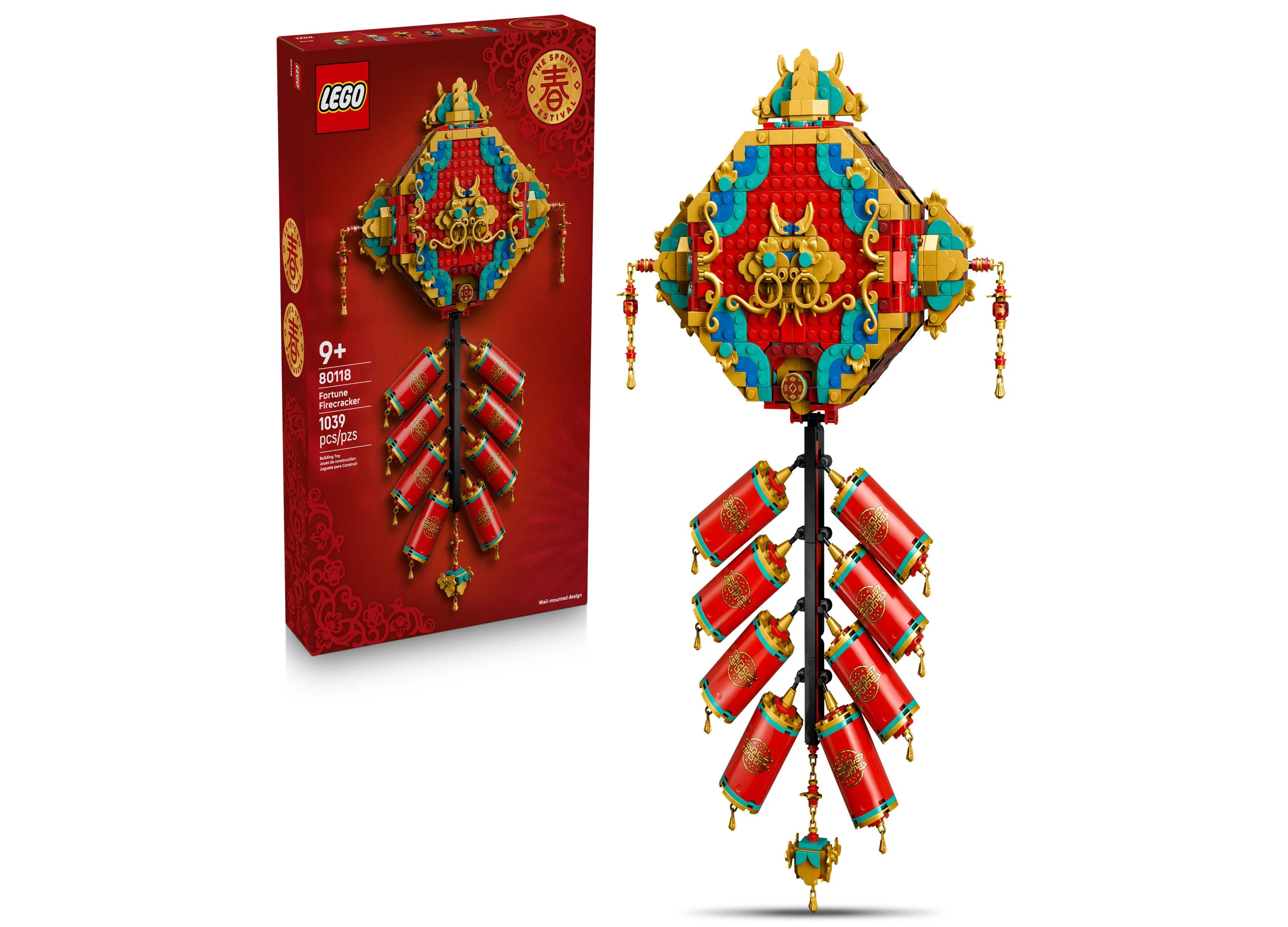 LEGO Spring Festival Fortune Firecracker Building Set 1039 Pieces - Celebration Edition