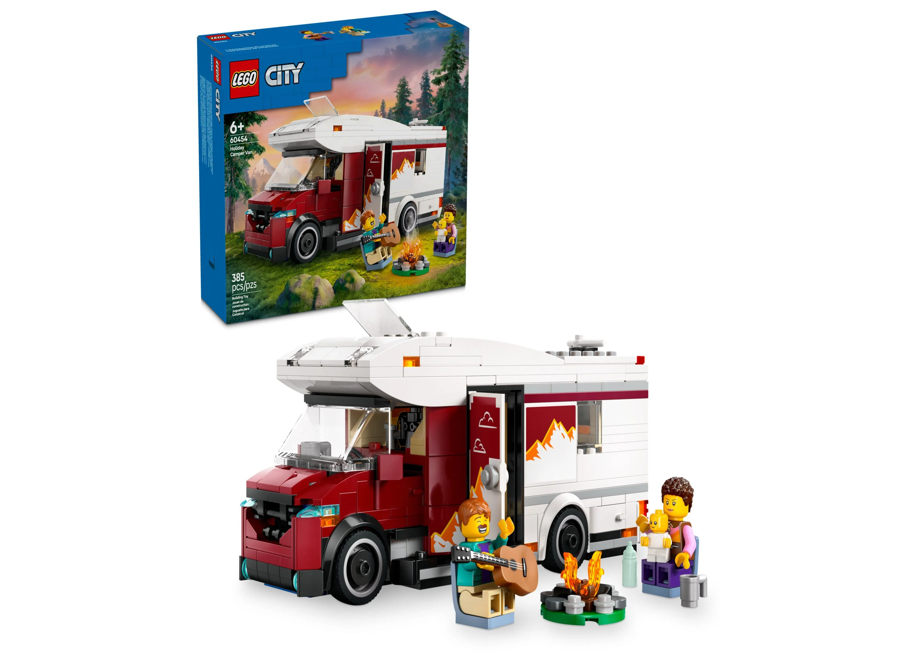 LEGO City Holiday Adventure Camper Van 385-Piece Building Set 60454